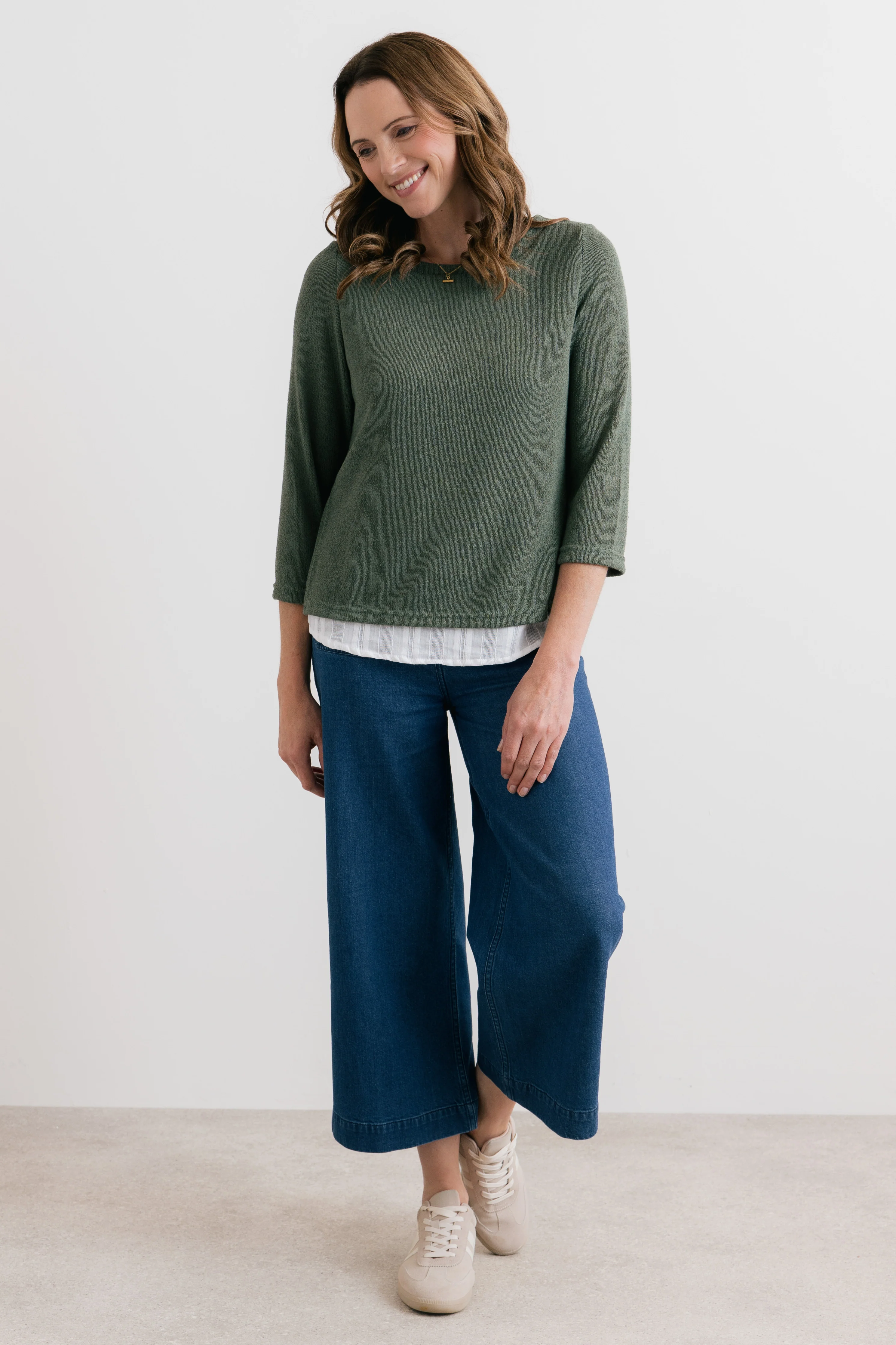 Olive Shirt Jumper Laurel Green - Image 5