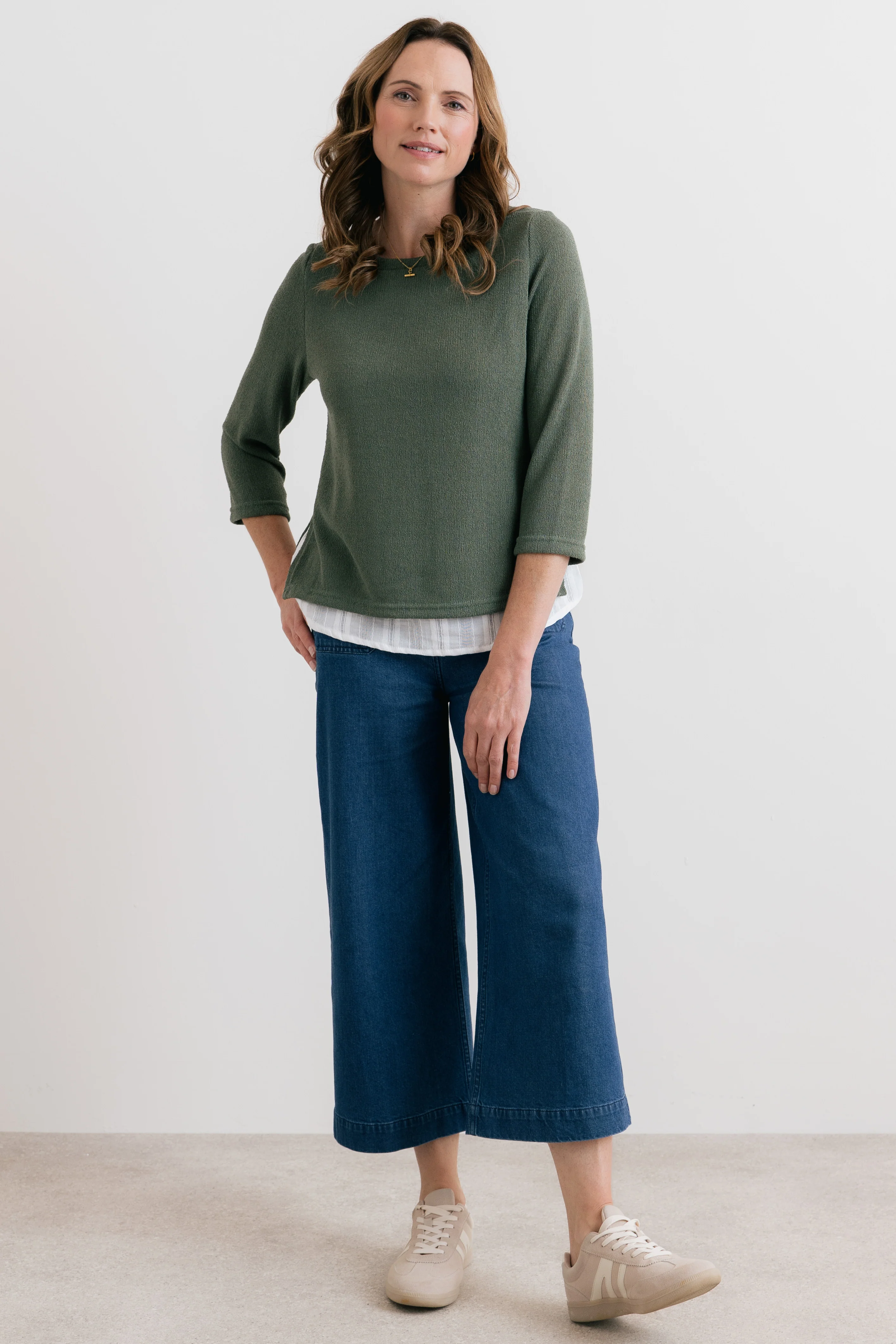 Olive Shirt Jumper Laurel Green - Image 7