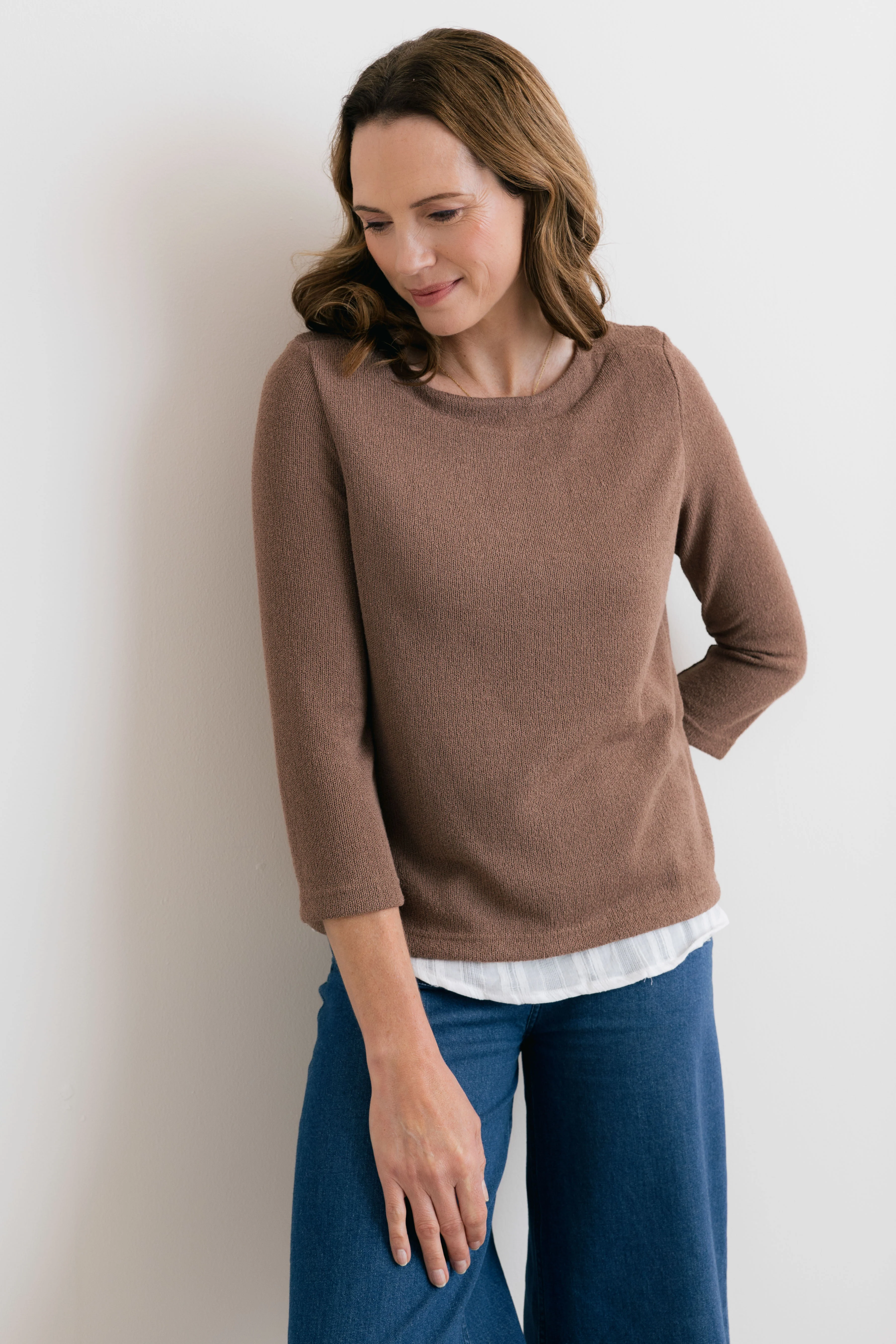 Olive Shirt Jumper Mocha - Image 2