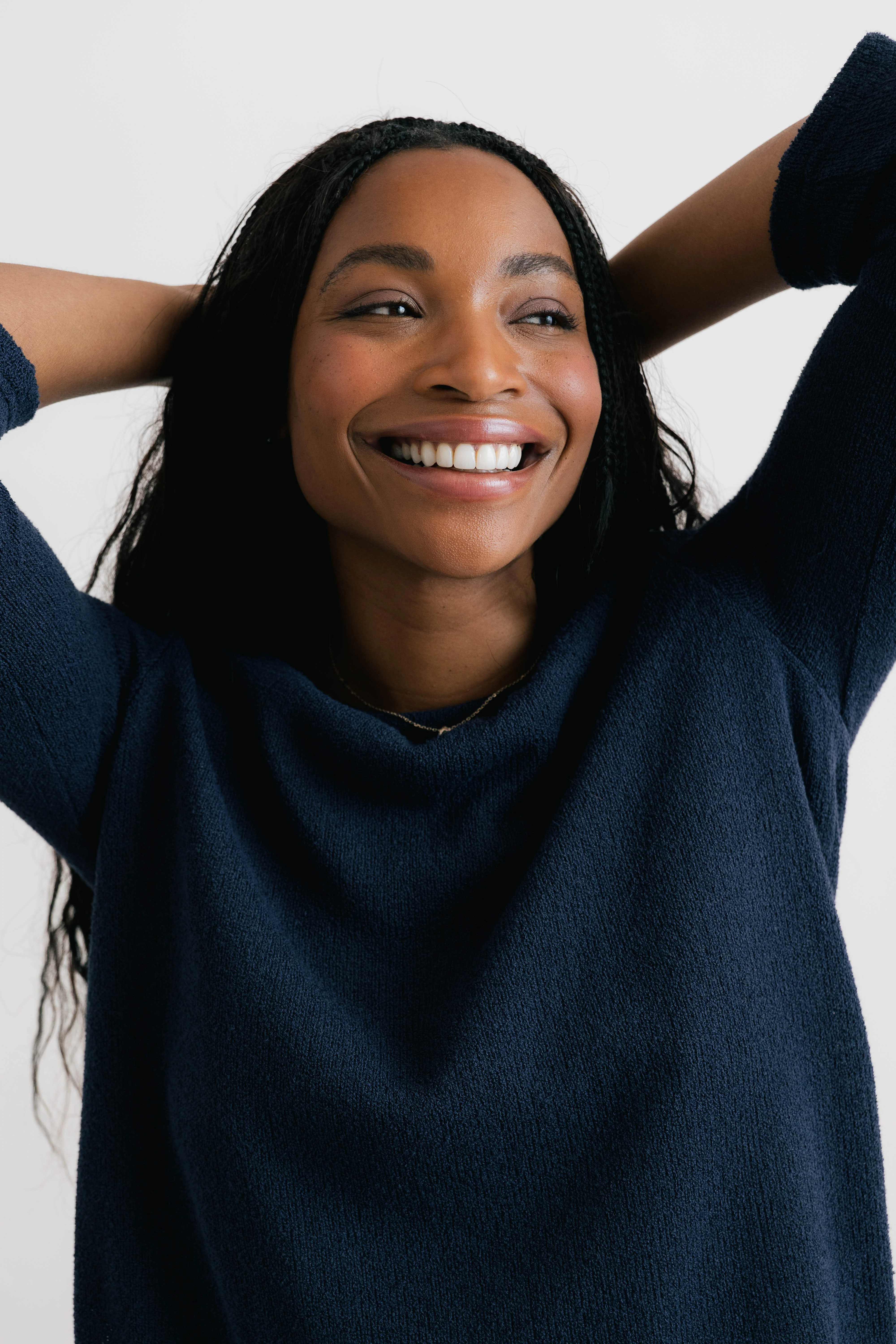 Olive Shirt Jumper Navy - Image 4