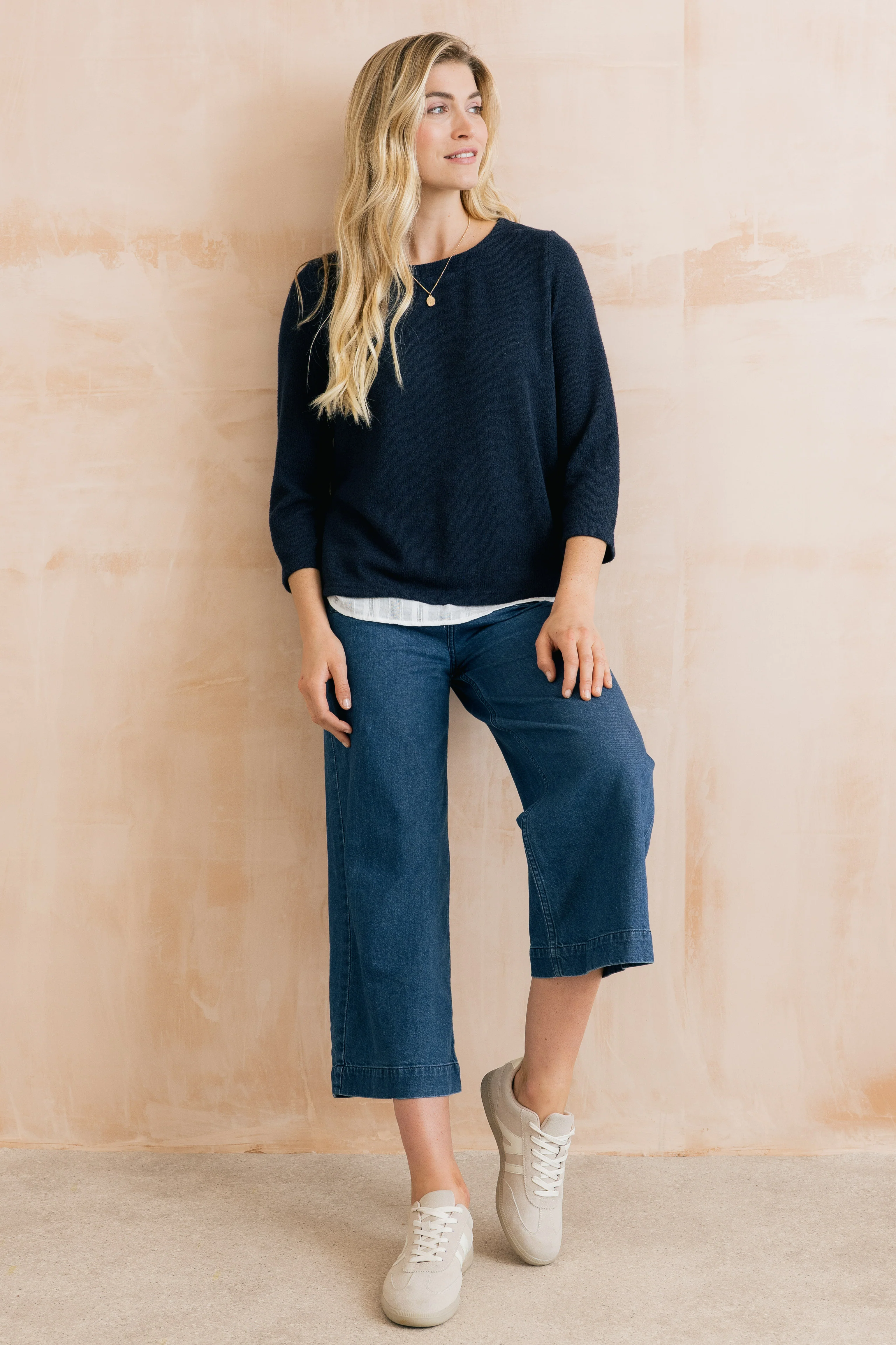 Olive Shirt Jumper Navy - Image 8