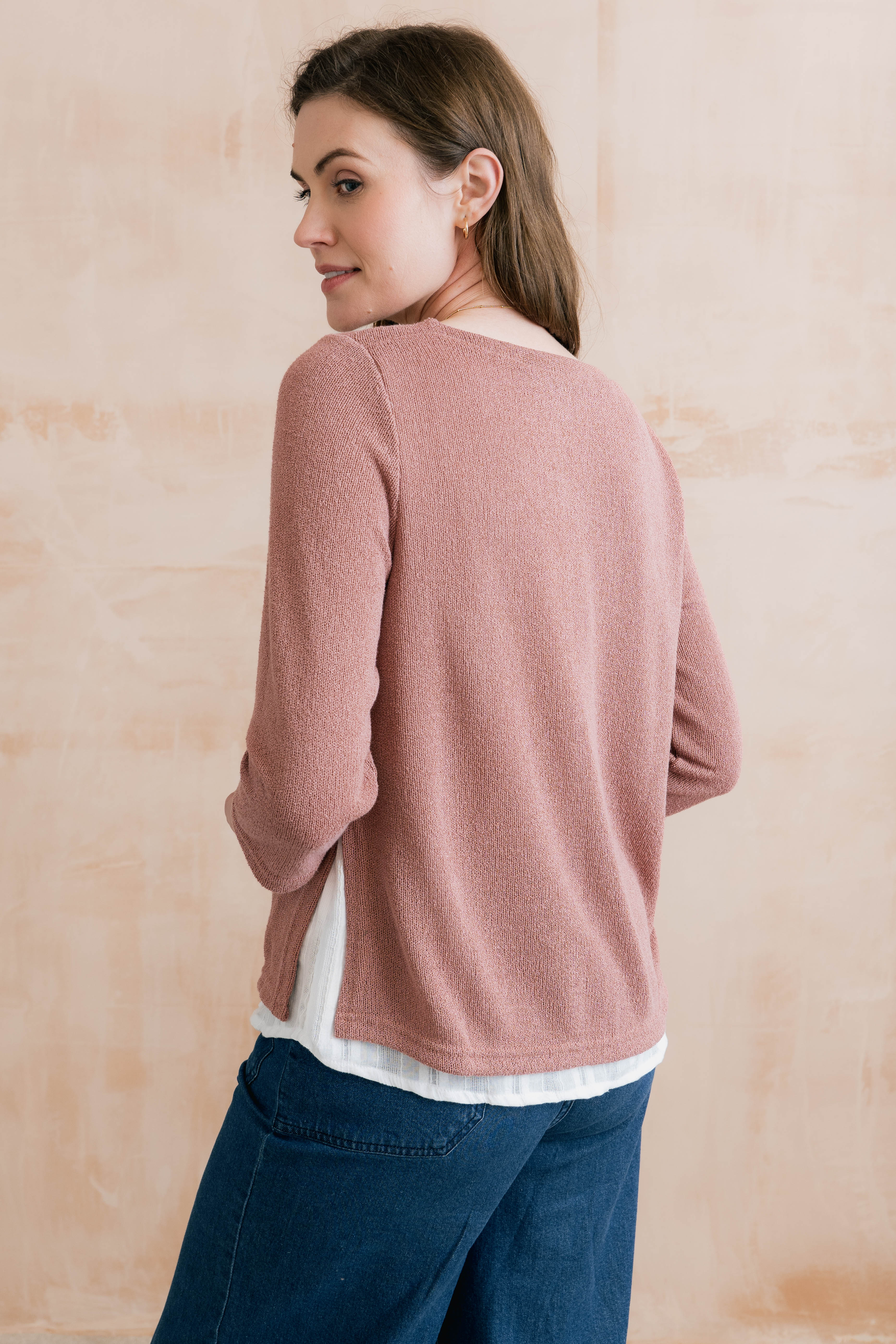 Olive Shirt Jumper Soft Pink - Image 4