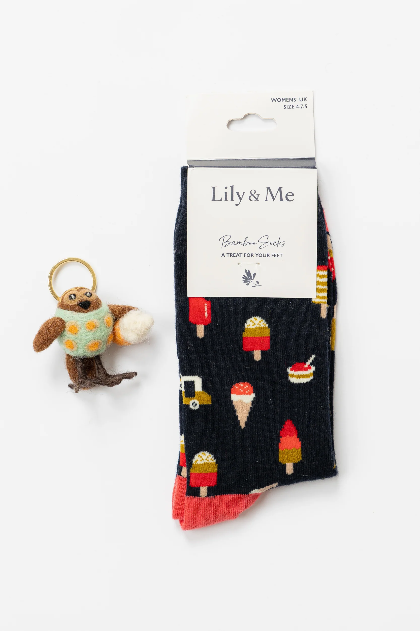 Olive The Owl Bamboo Socks And Decoration Giftbox