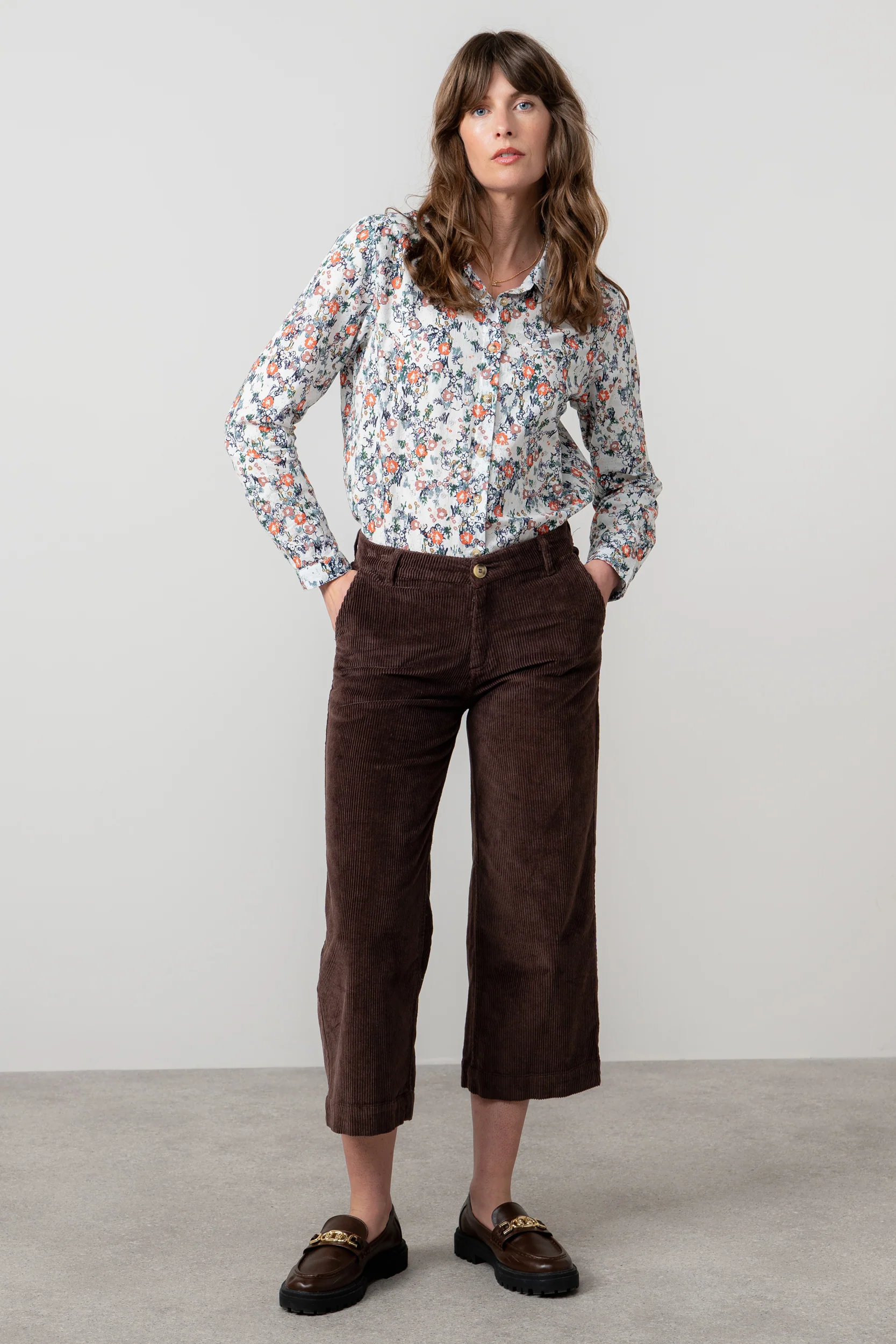 Patsy Organic Cotton Ditsy Shirt Ecru - Image 3