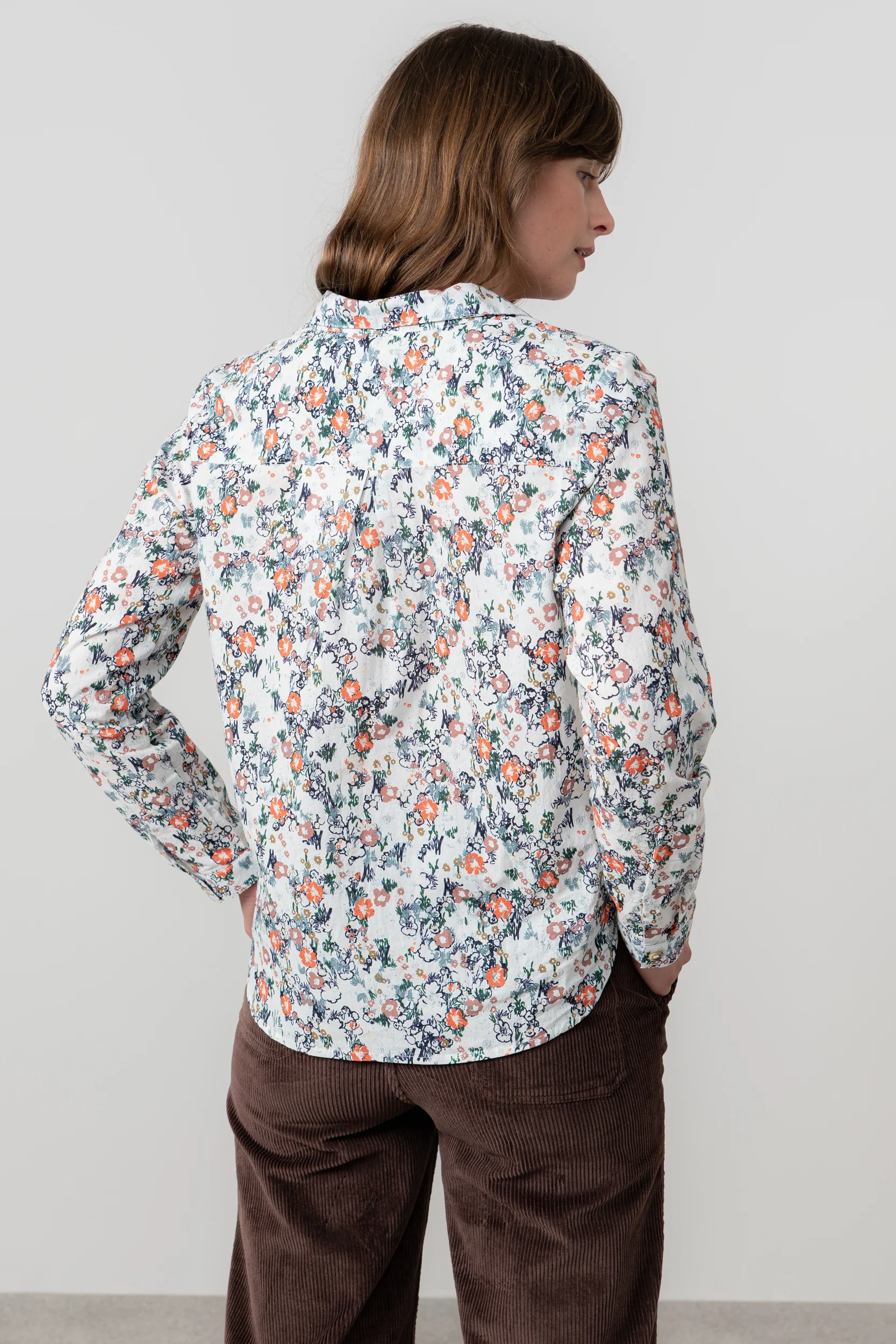Patsy Organic Cotton Ditsy Shirt Ecru - Image 4