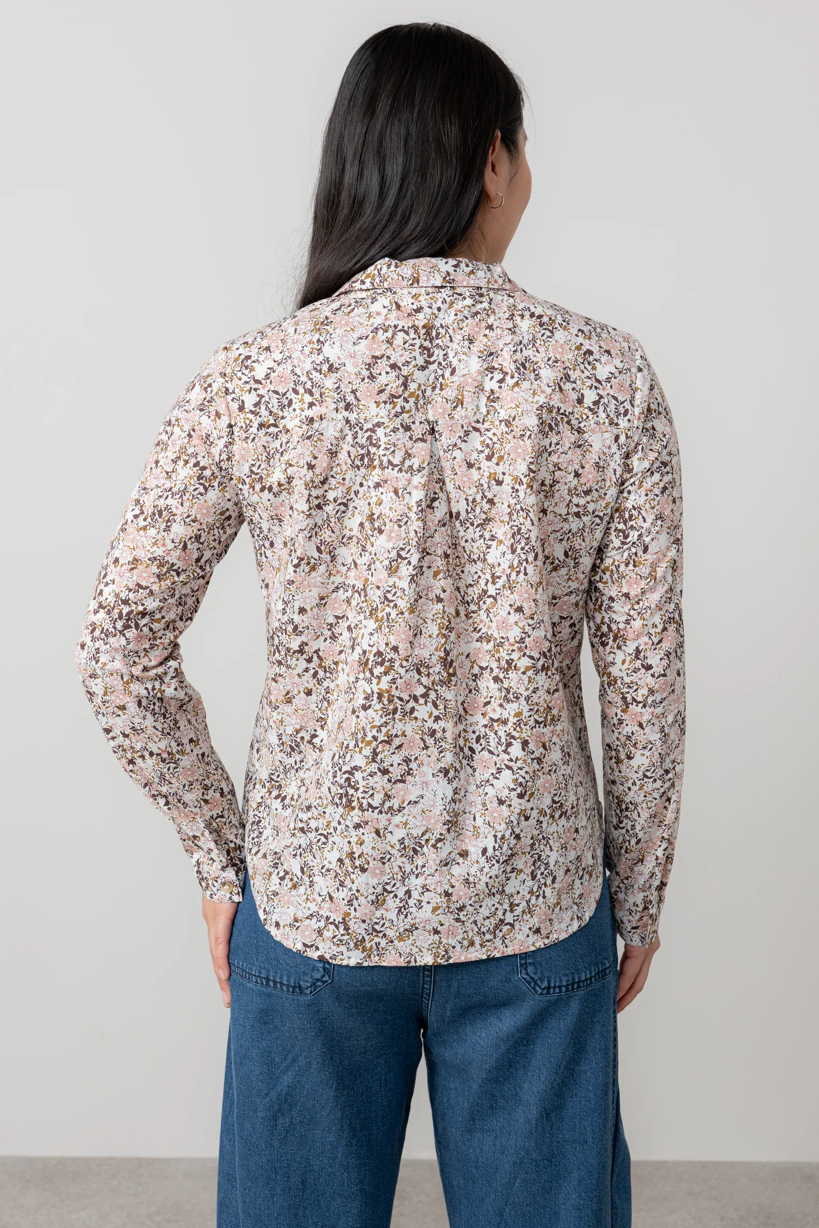 Patsy Organic Cotton Ditsy Shirt Pink - Image 4