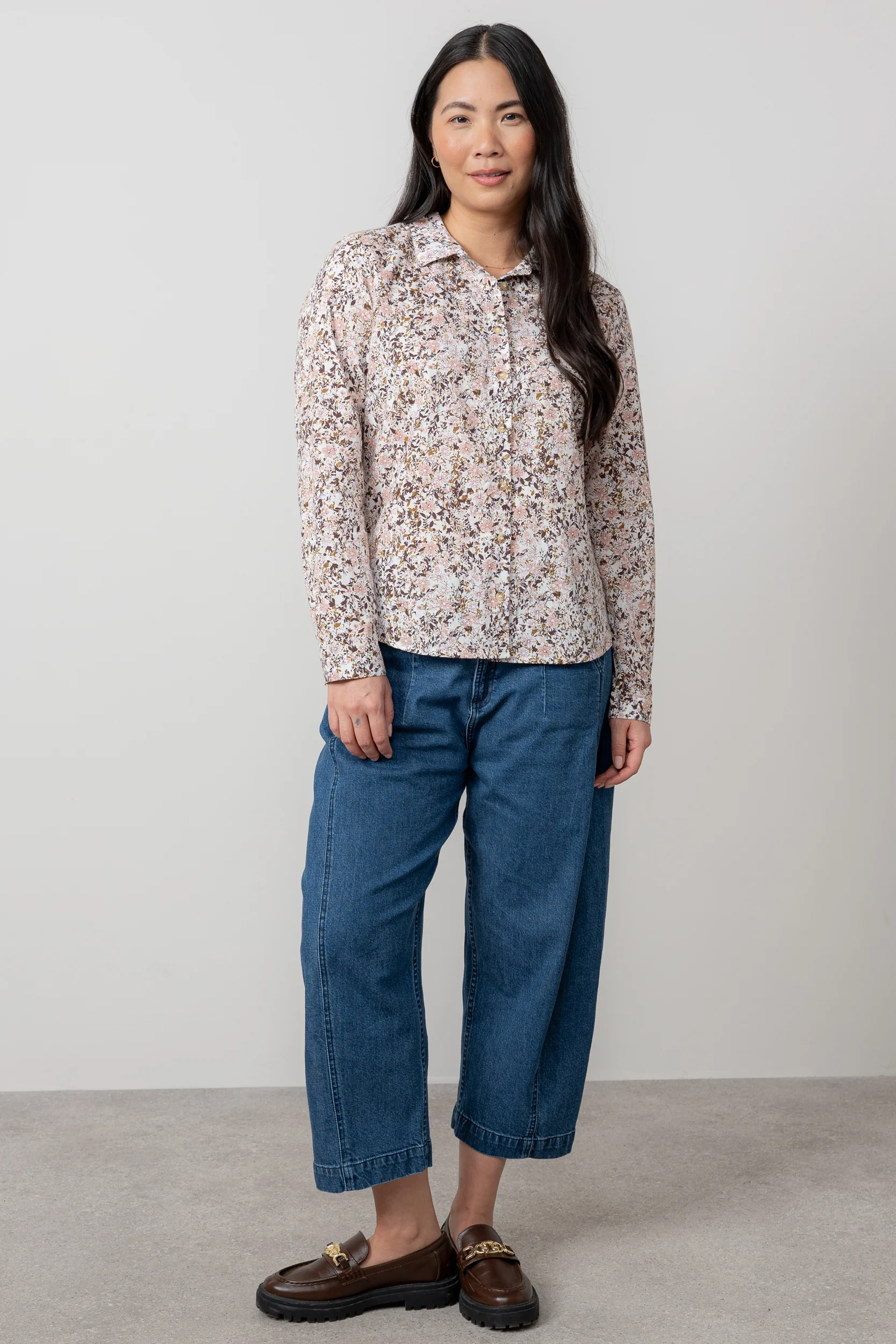 Patsy Organic Cotton Ditsy Shirt Pink - Image 5