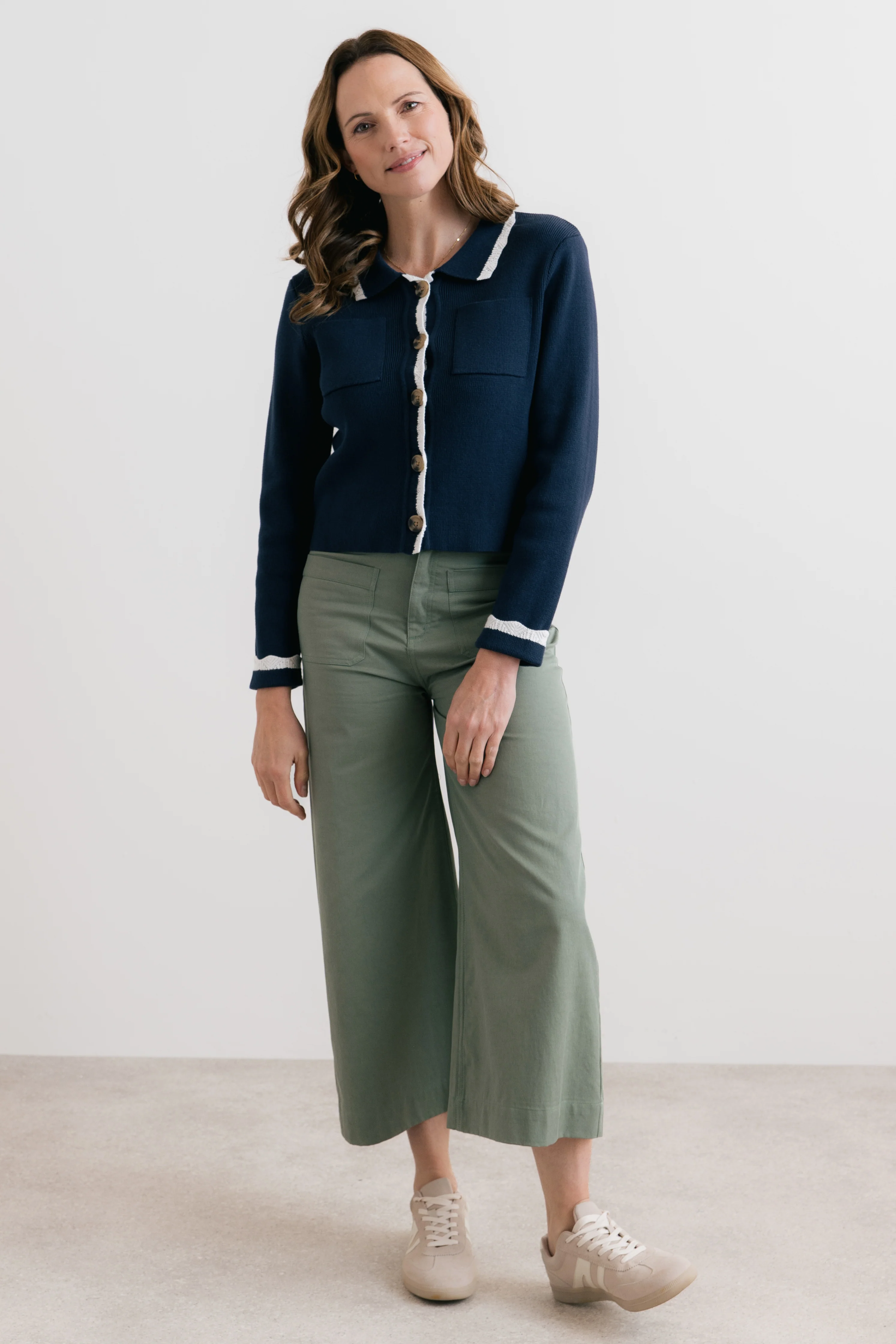 Piper Knitted Jacket Navy - Image 8