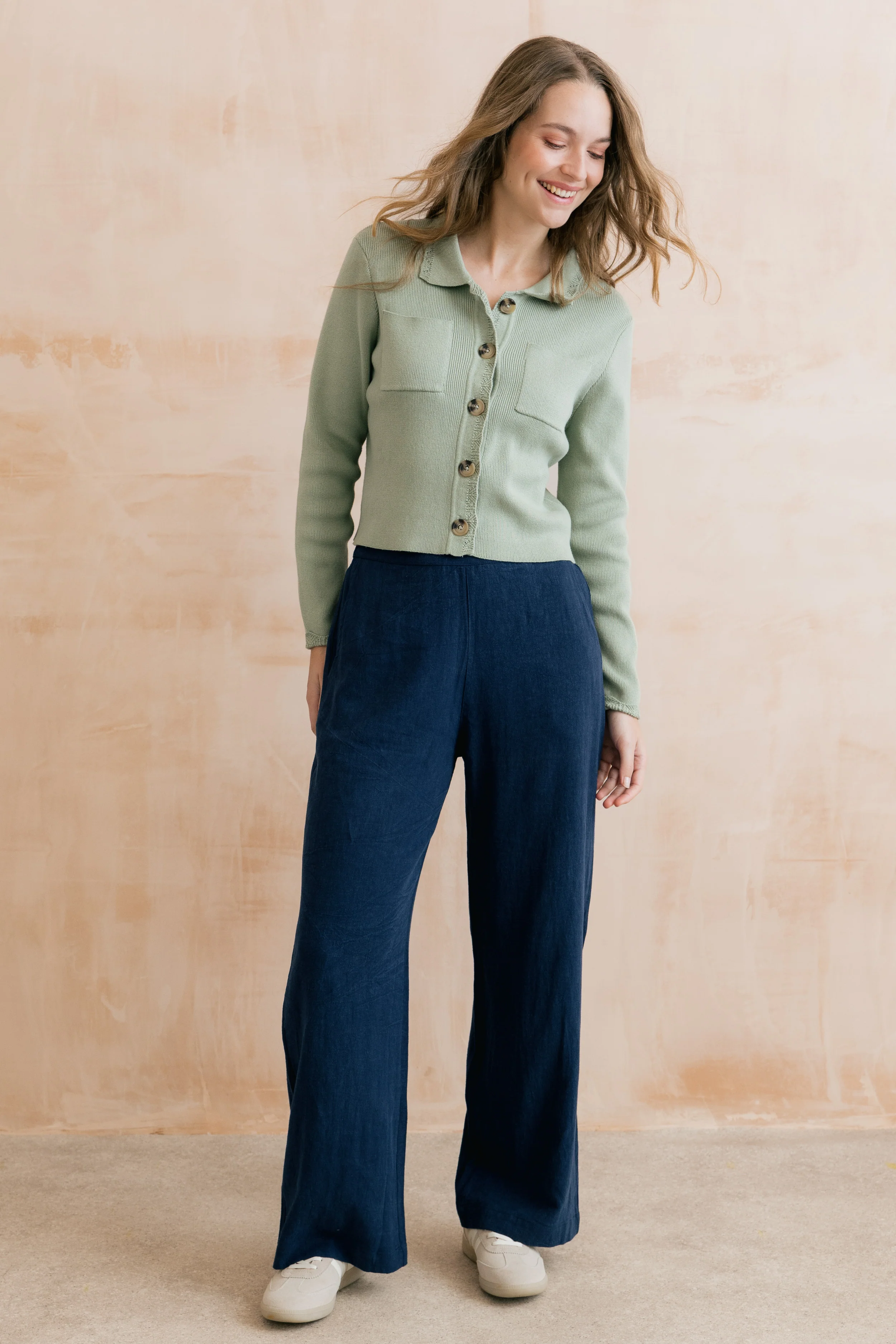Piper Knitted Jacket Silver Sage - Image 3