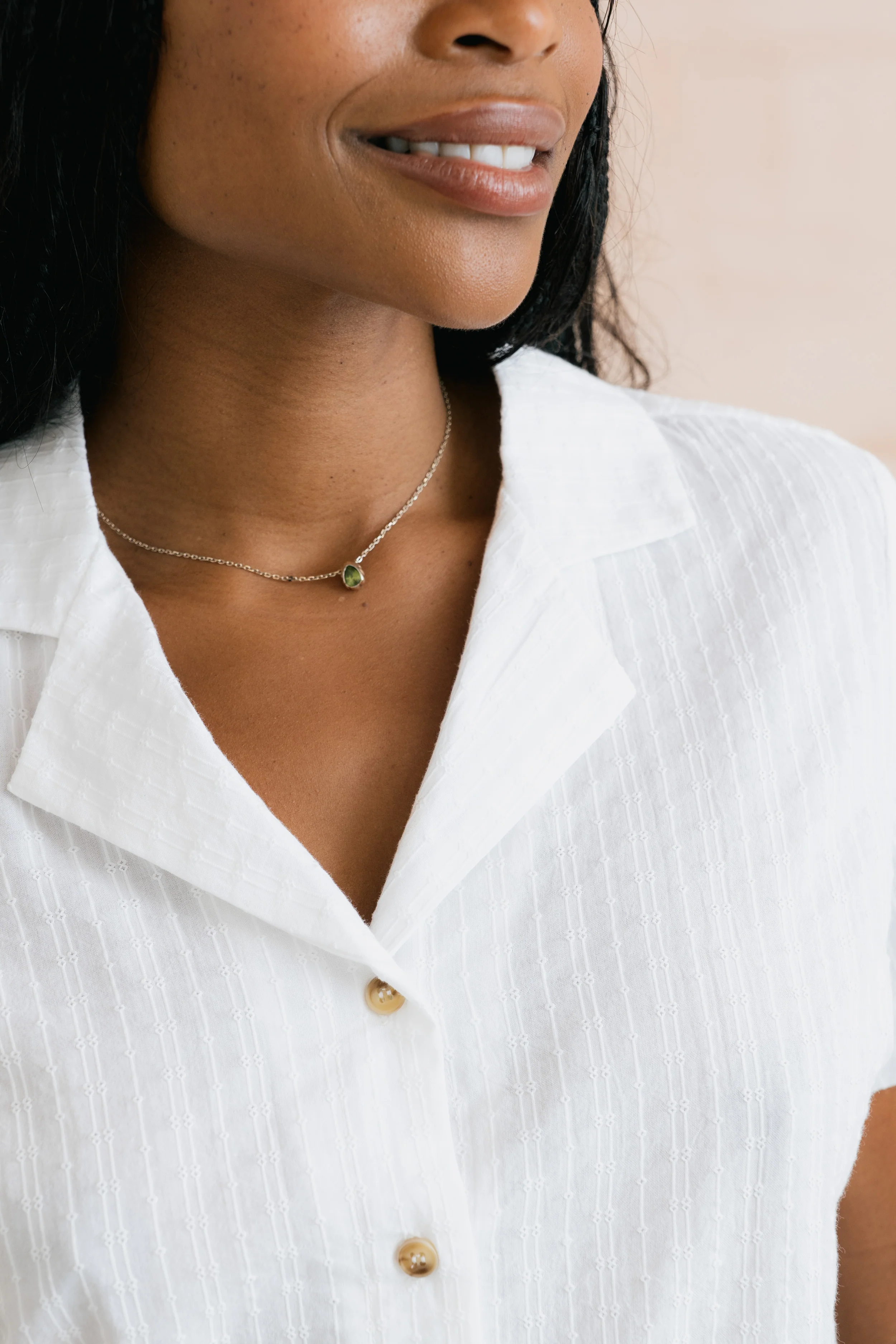 Pippa Embroidered Cotton Shirt White - Image 2