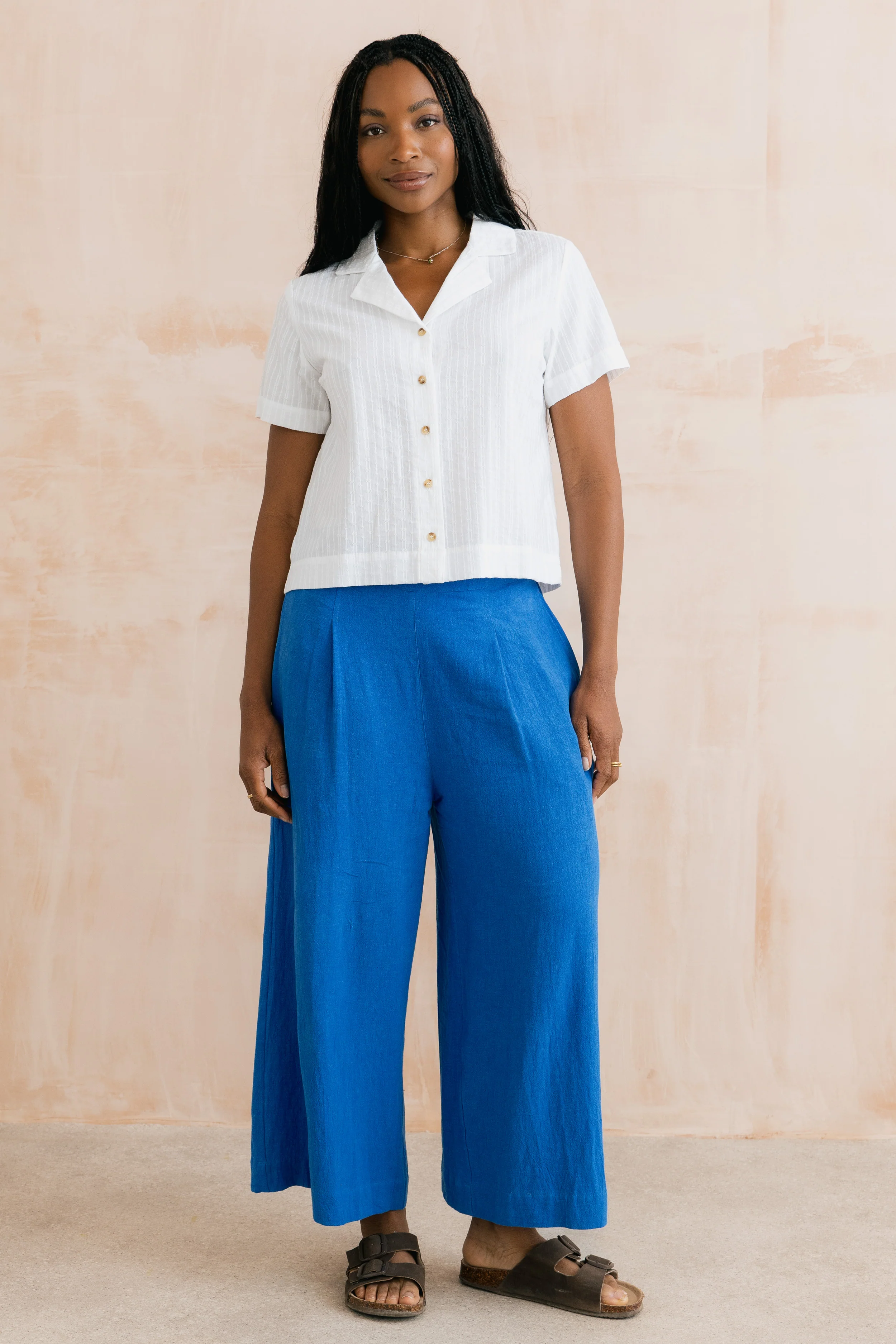 Pippa Embroidered Cotton Shirt White - Image 4