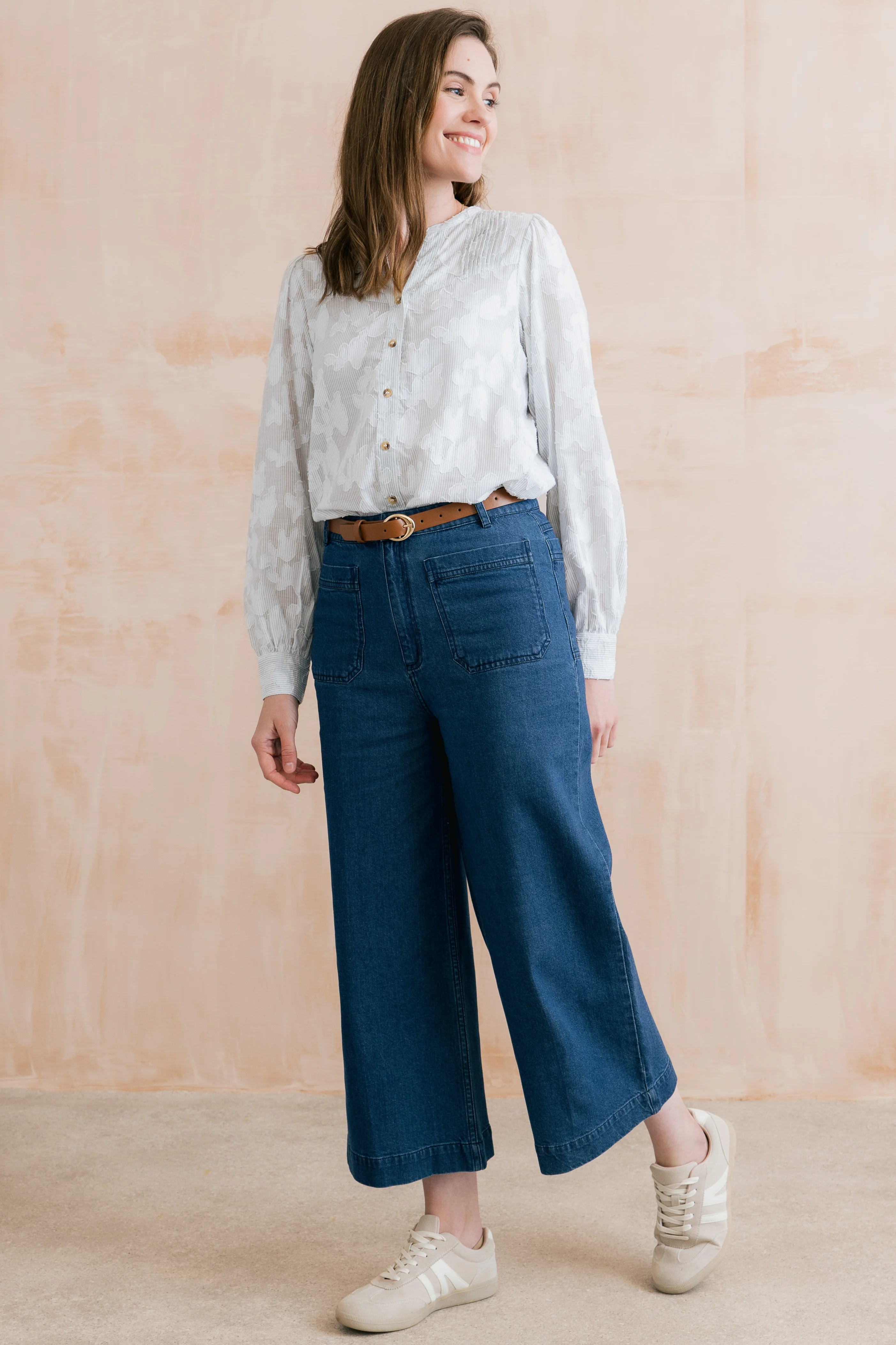 Poplar Cotton Jacquard Blouse Laurel - Image 5