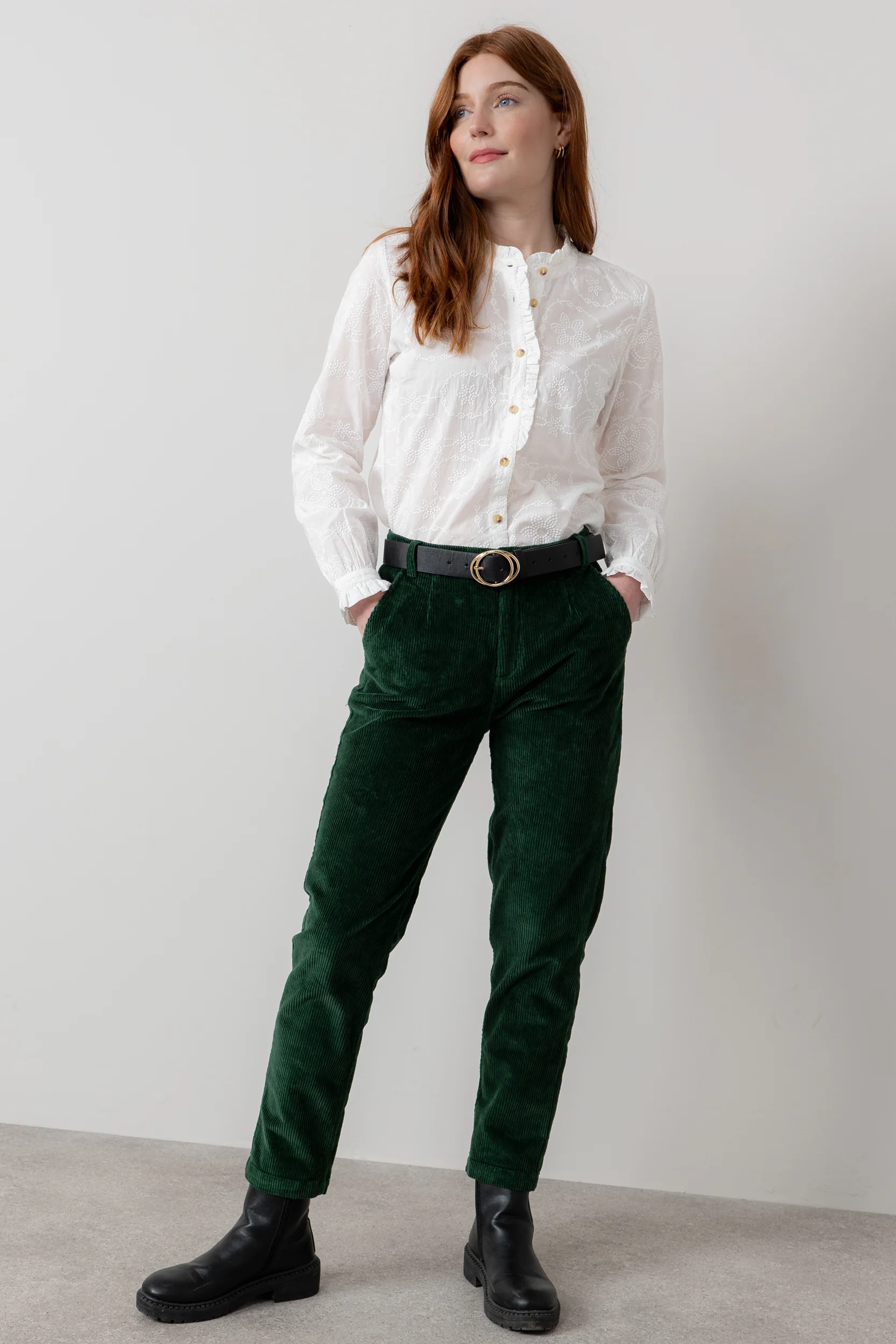 Rachel Embroidered Cotton Blouse White - Image 6