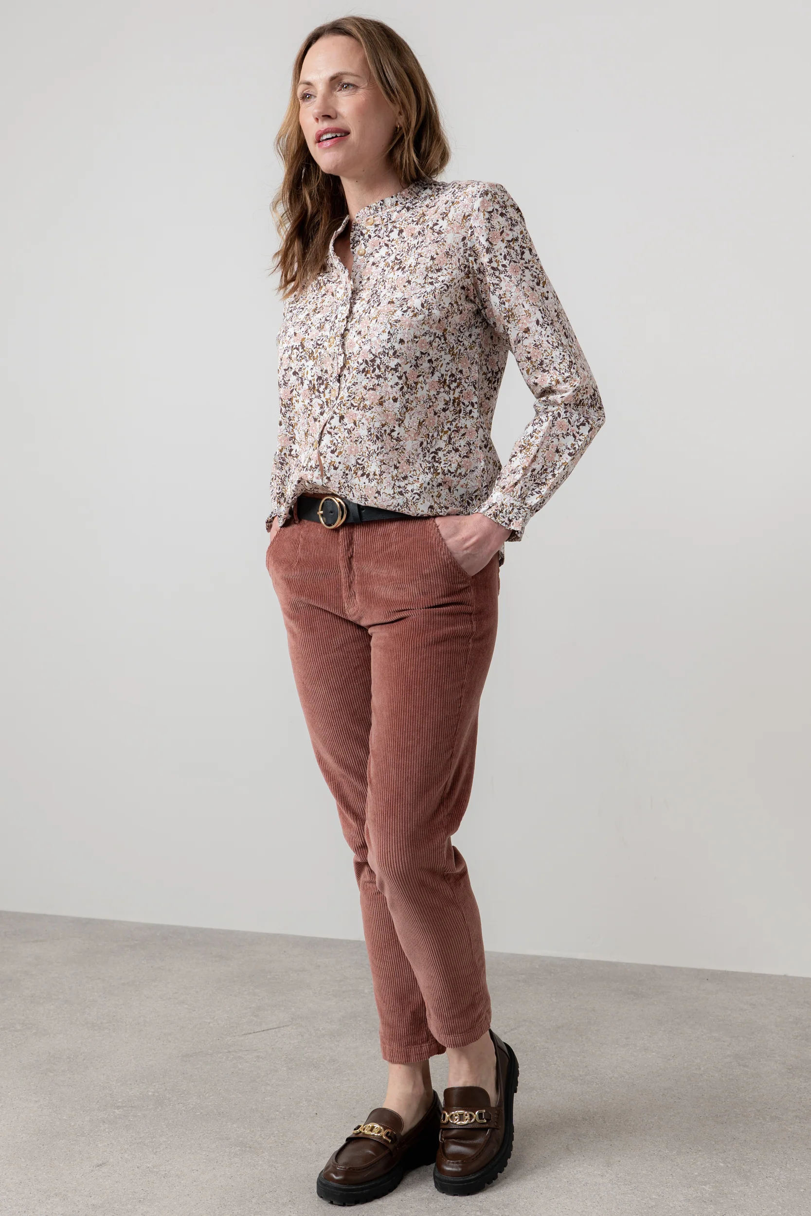 Rachel Organic Cotton Frill Blouse Pink - Image 2