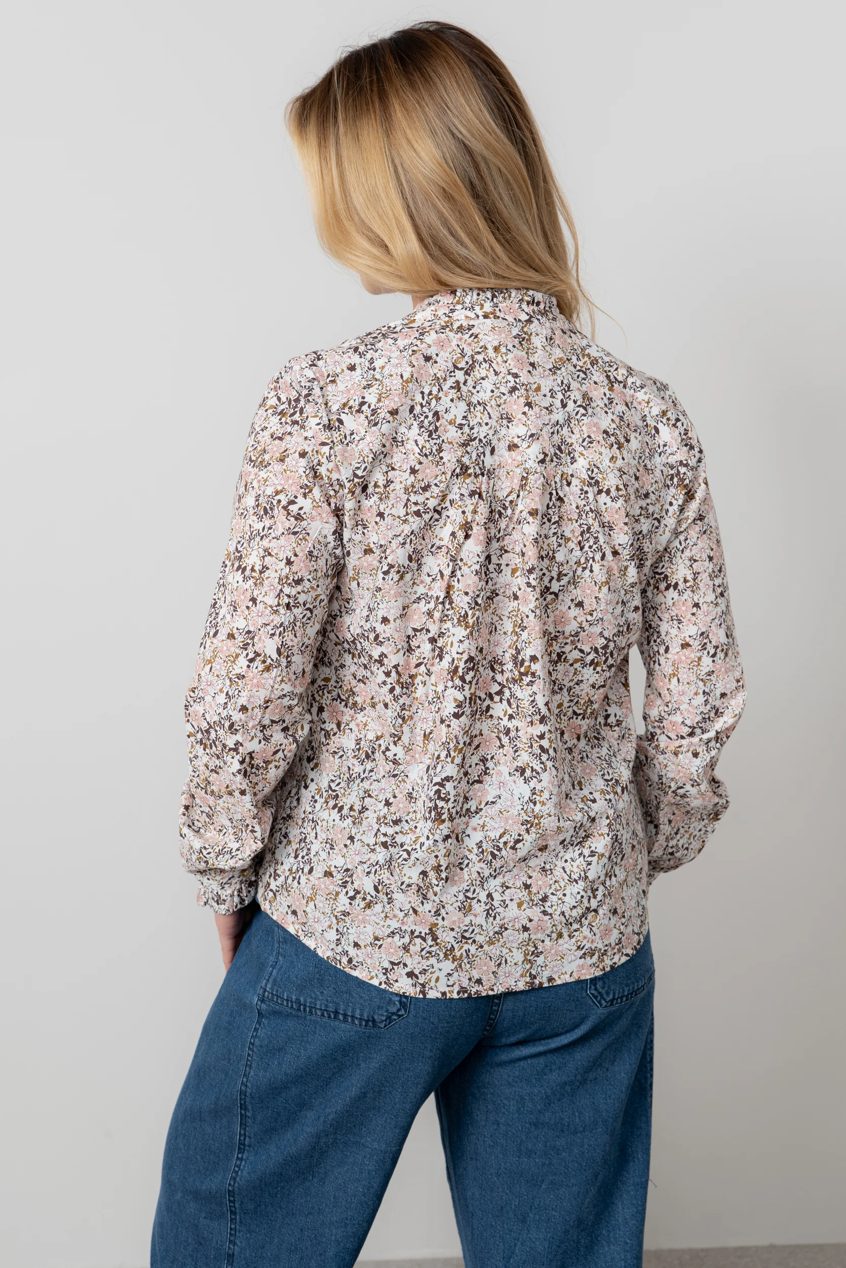 Rachel Organic Cotton Frill Blouse Pink - Image 4