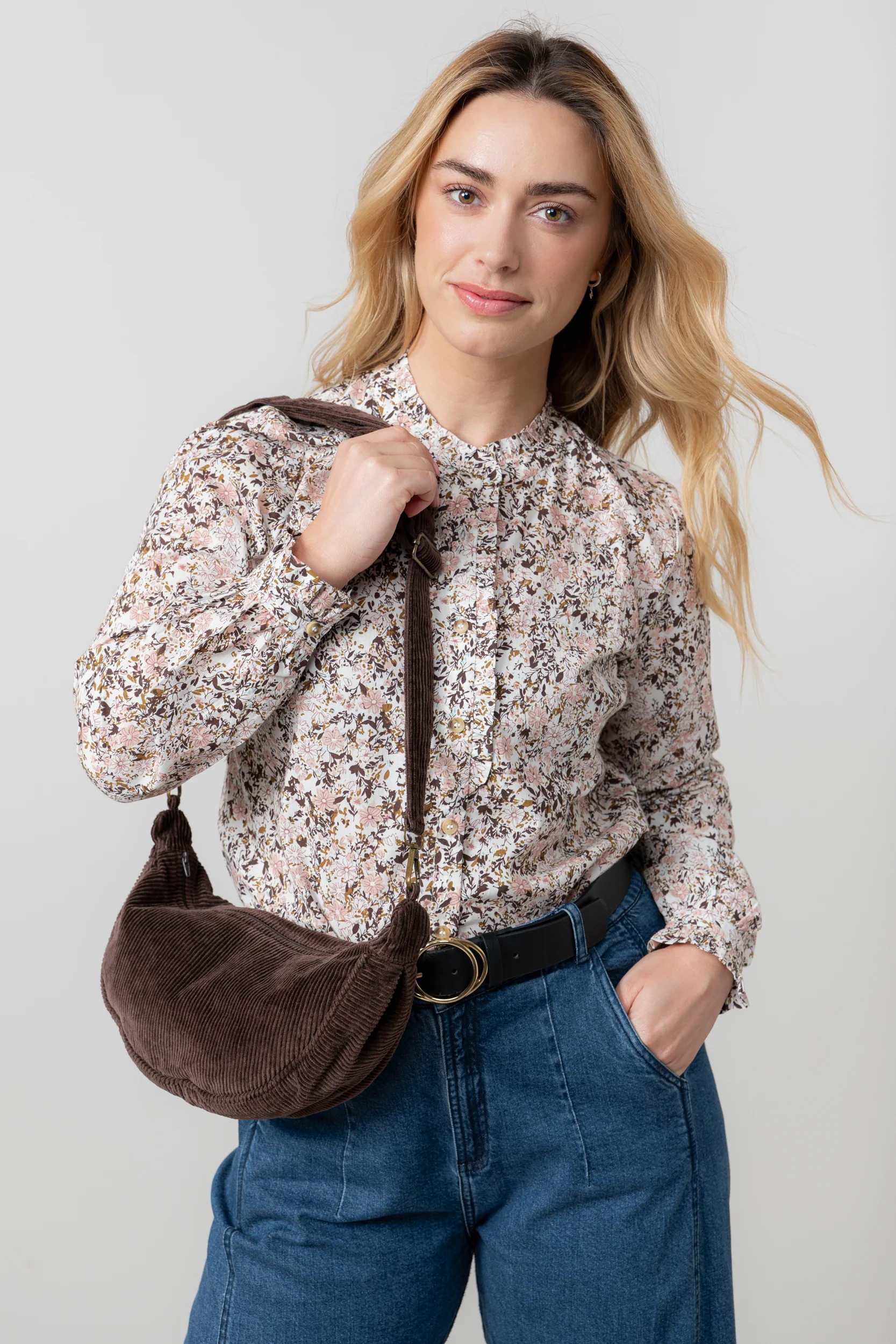 Rachel Organic Cotton Frill Blouse Pink - Image 8