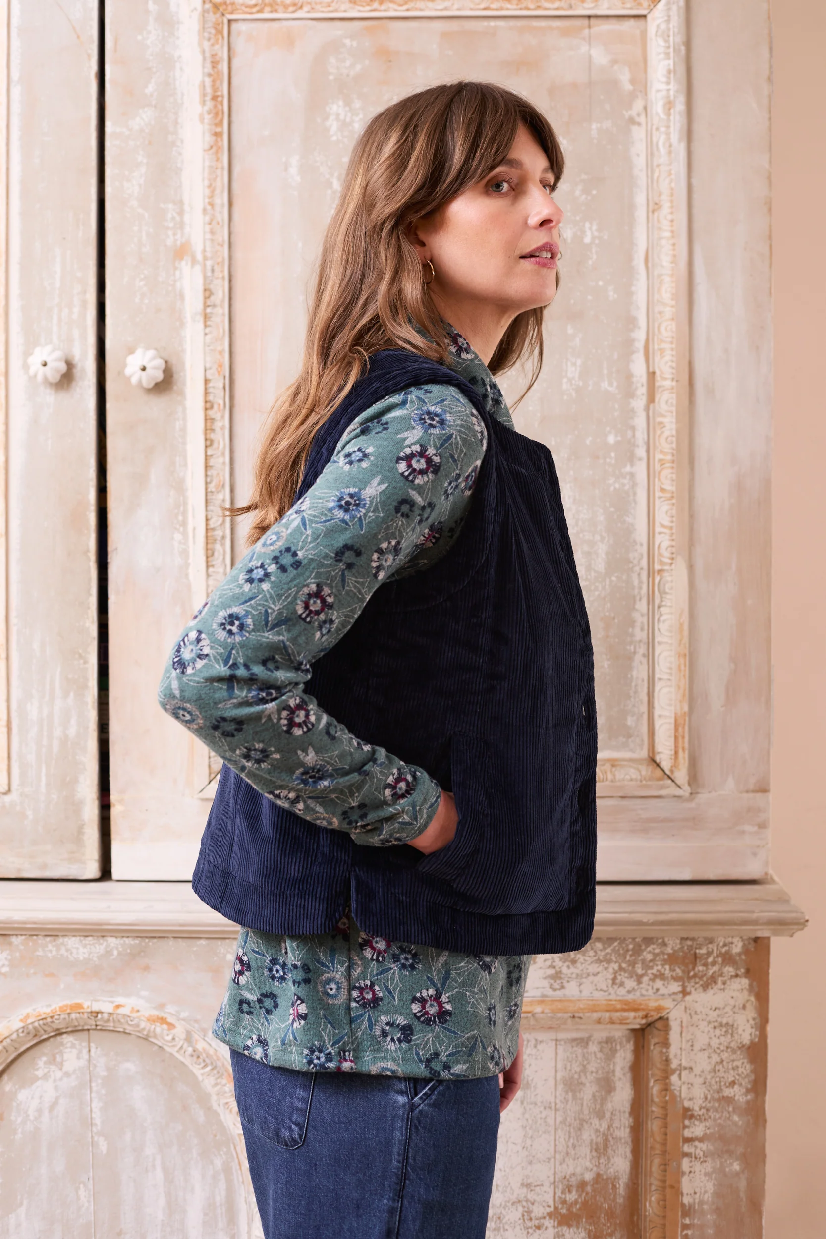 Relaxed Everyday Cowl Neck Jumper Sea Mist - Image 3