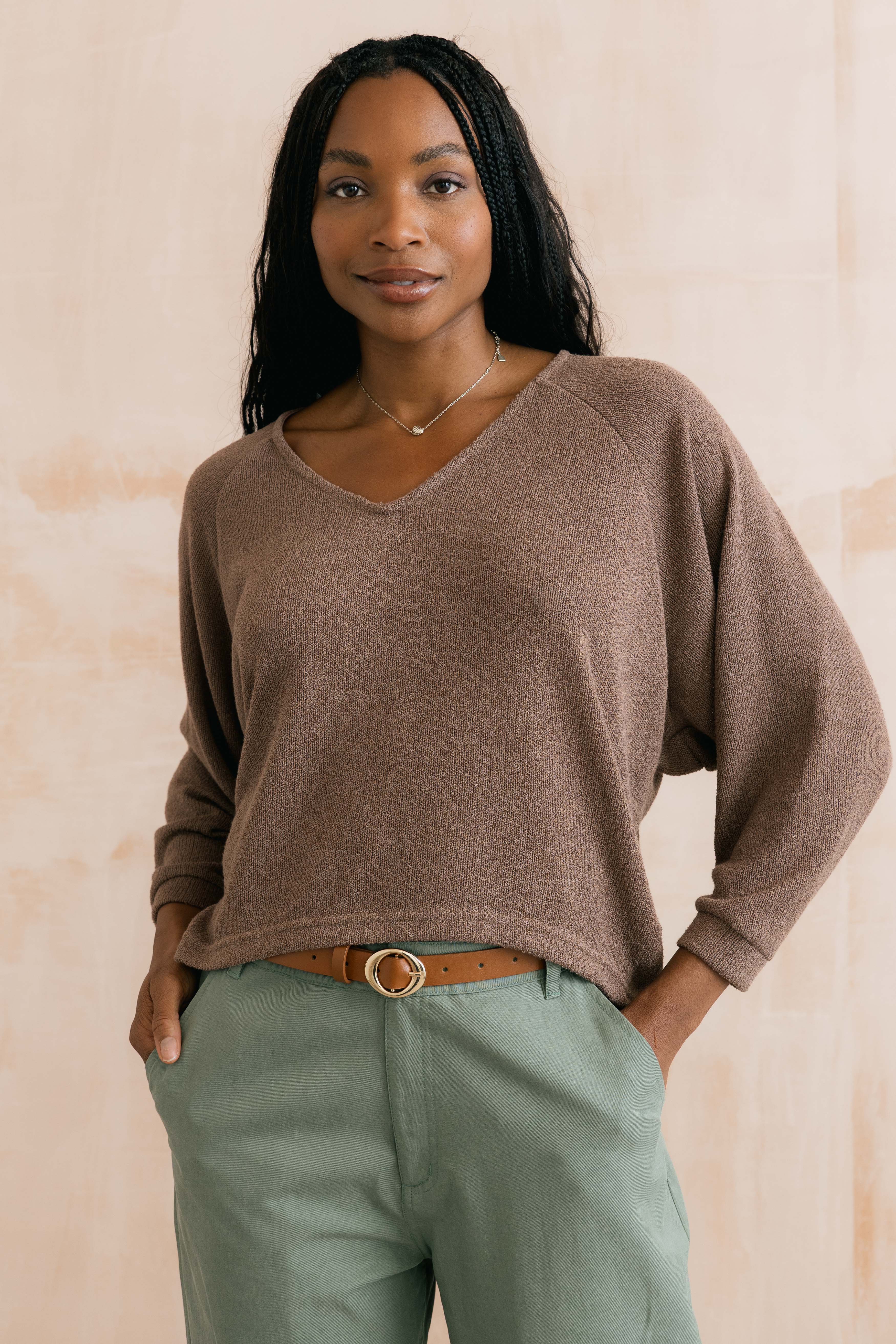 Rewilding Batwing Jumper Mocha - Image 6