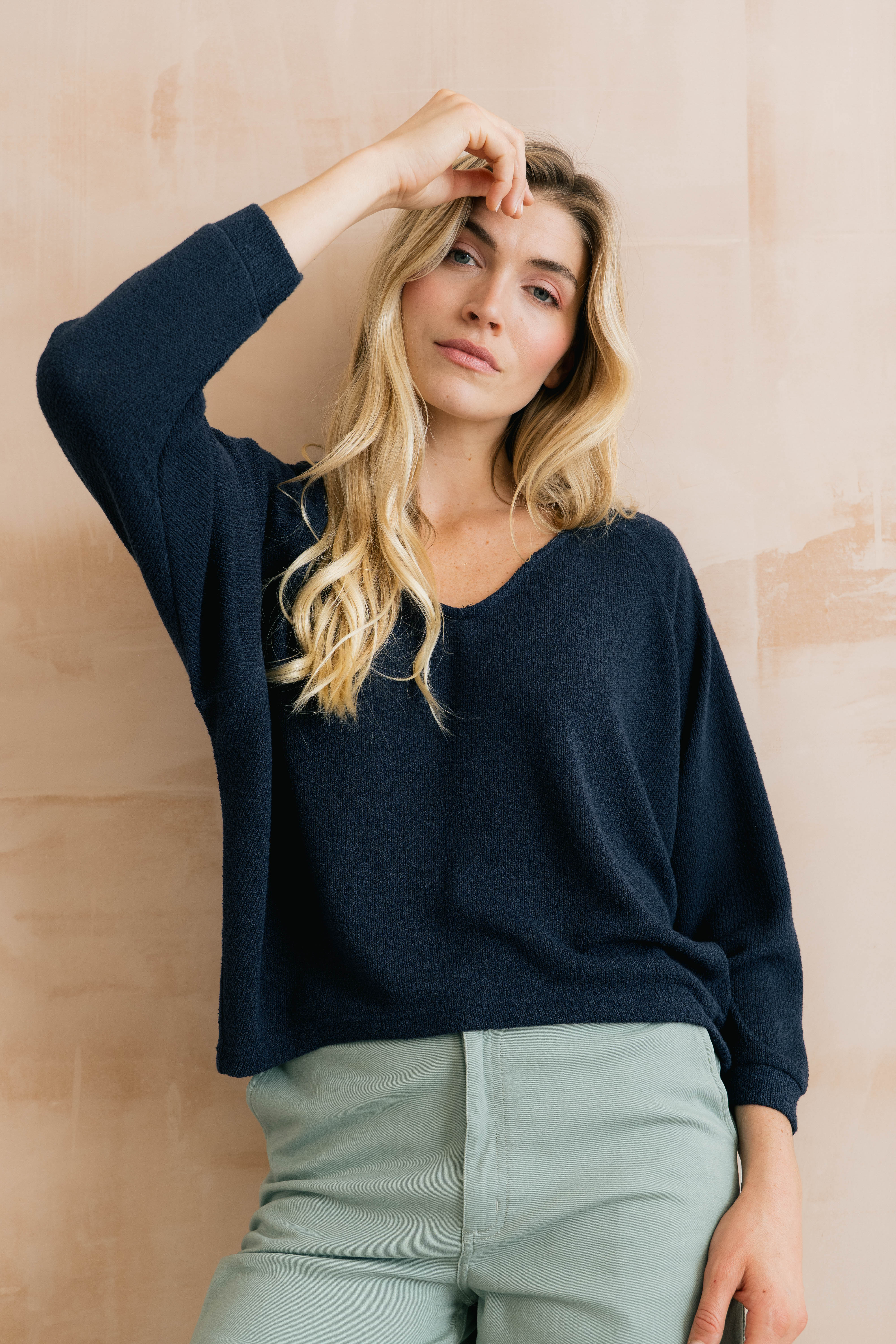 Rewilding Batwing Jumper Navy - Image 3
