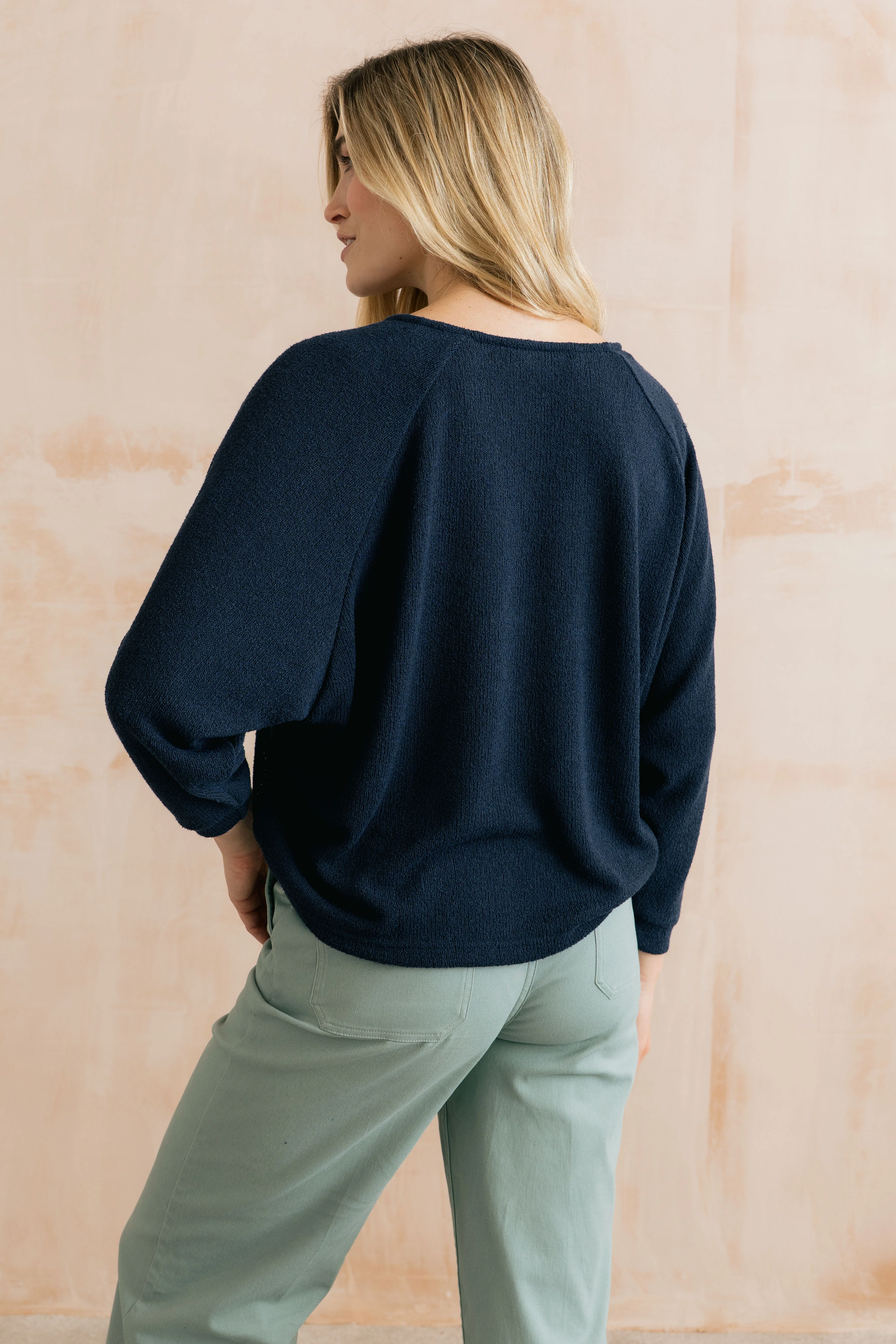 Rewilding Batwing Jumper Navy - Image 4