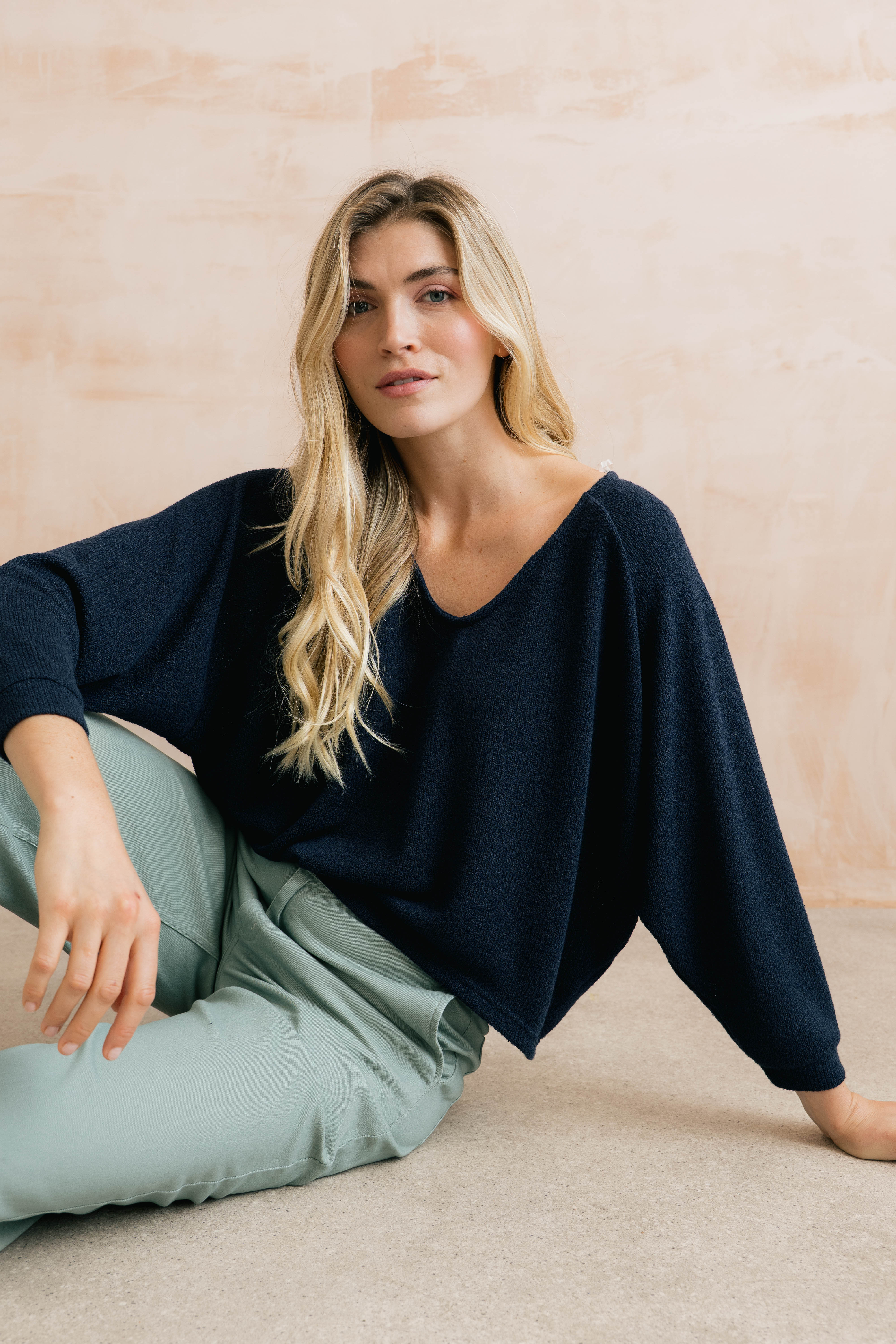 Rewilding Batwing Jumper Navy - Image 6