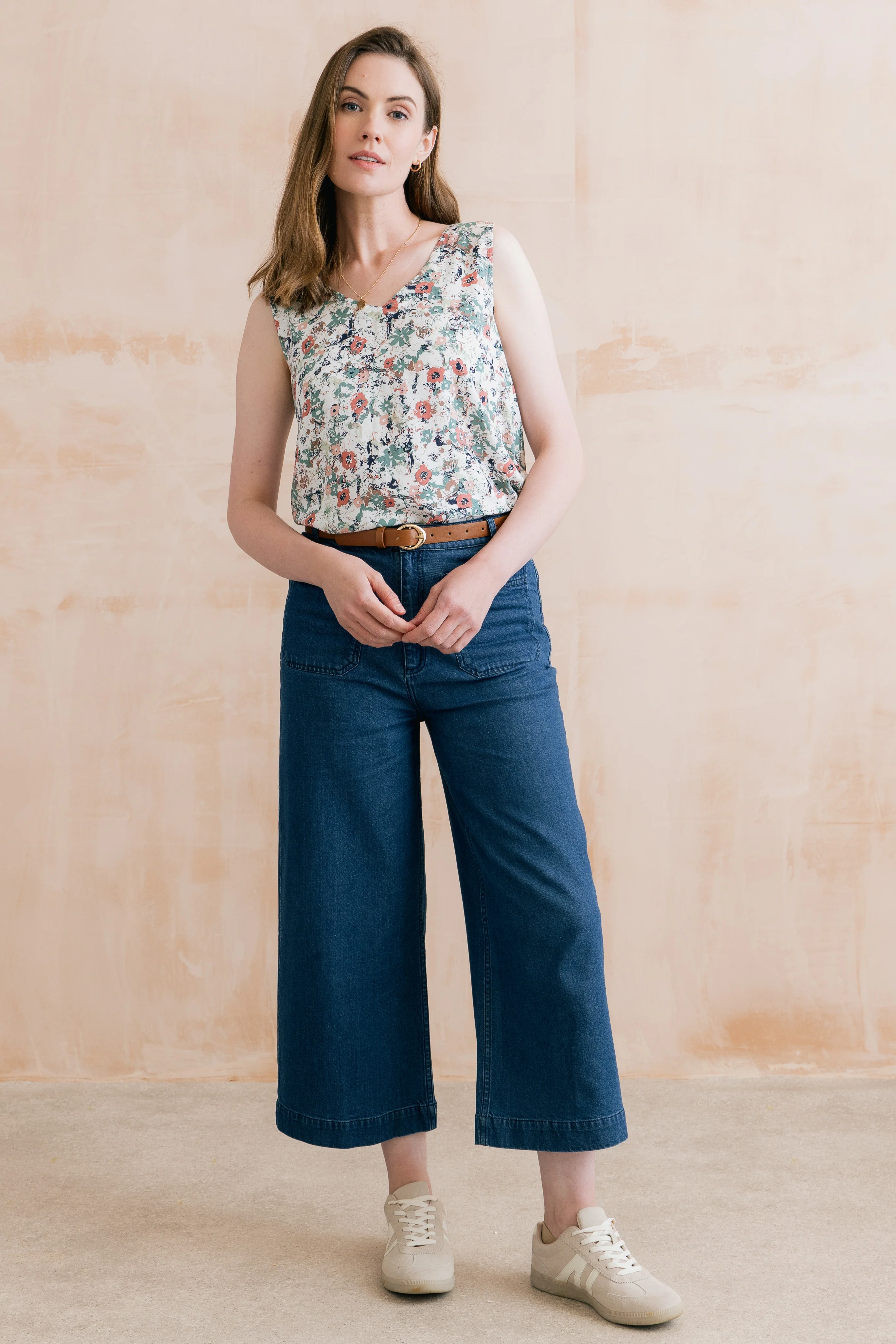 Sea Breeze Print Vest Ecru - Image 2