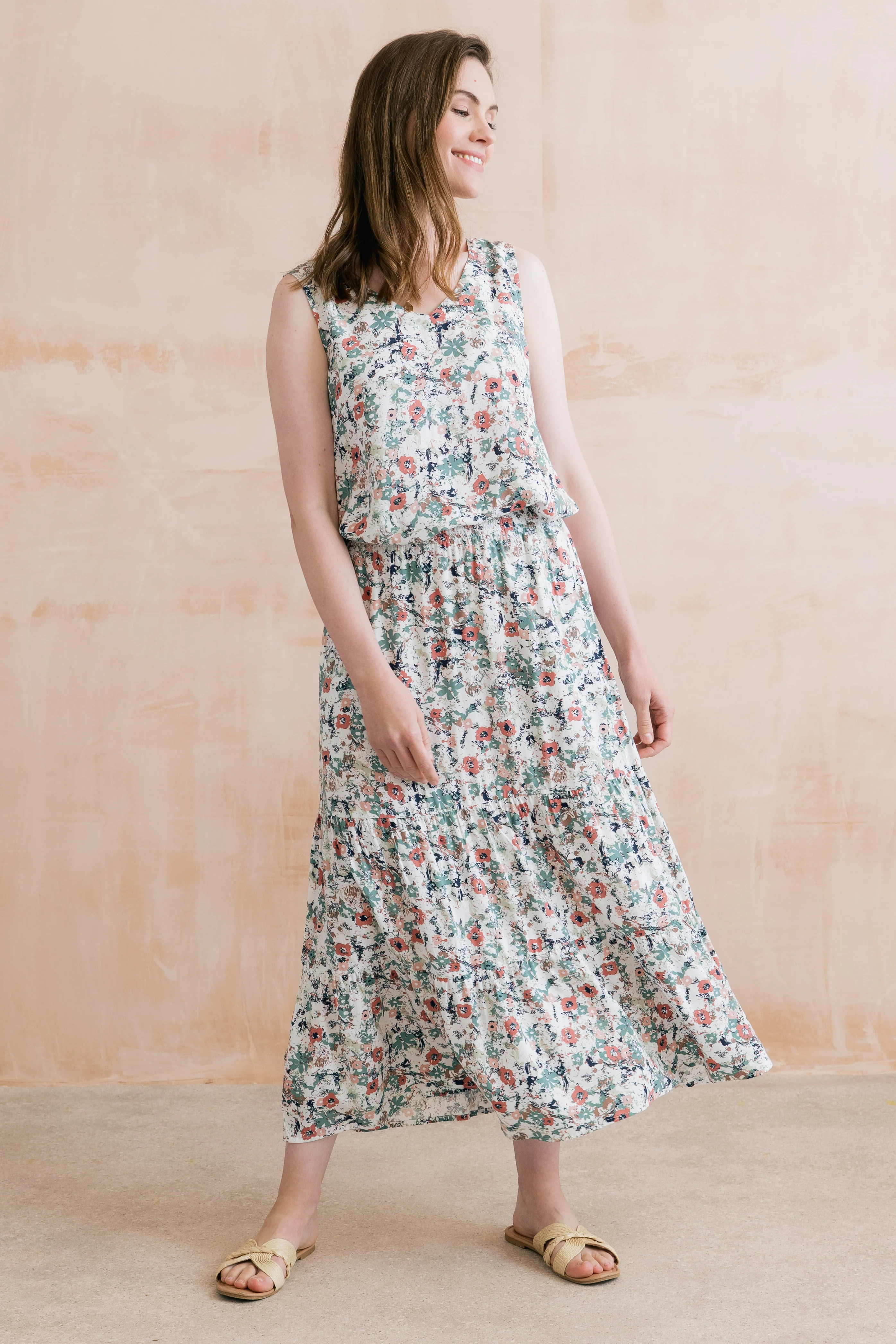 Sea Breeze Print Vest Ecru - Image 6