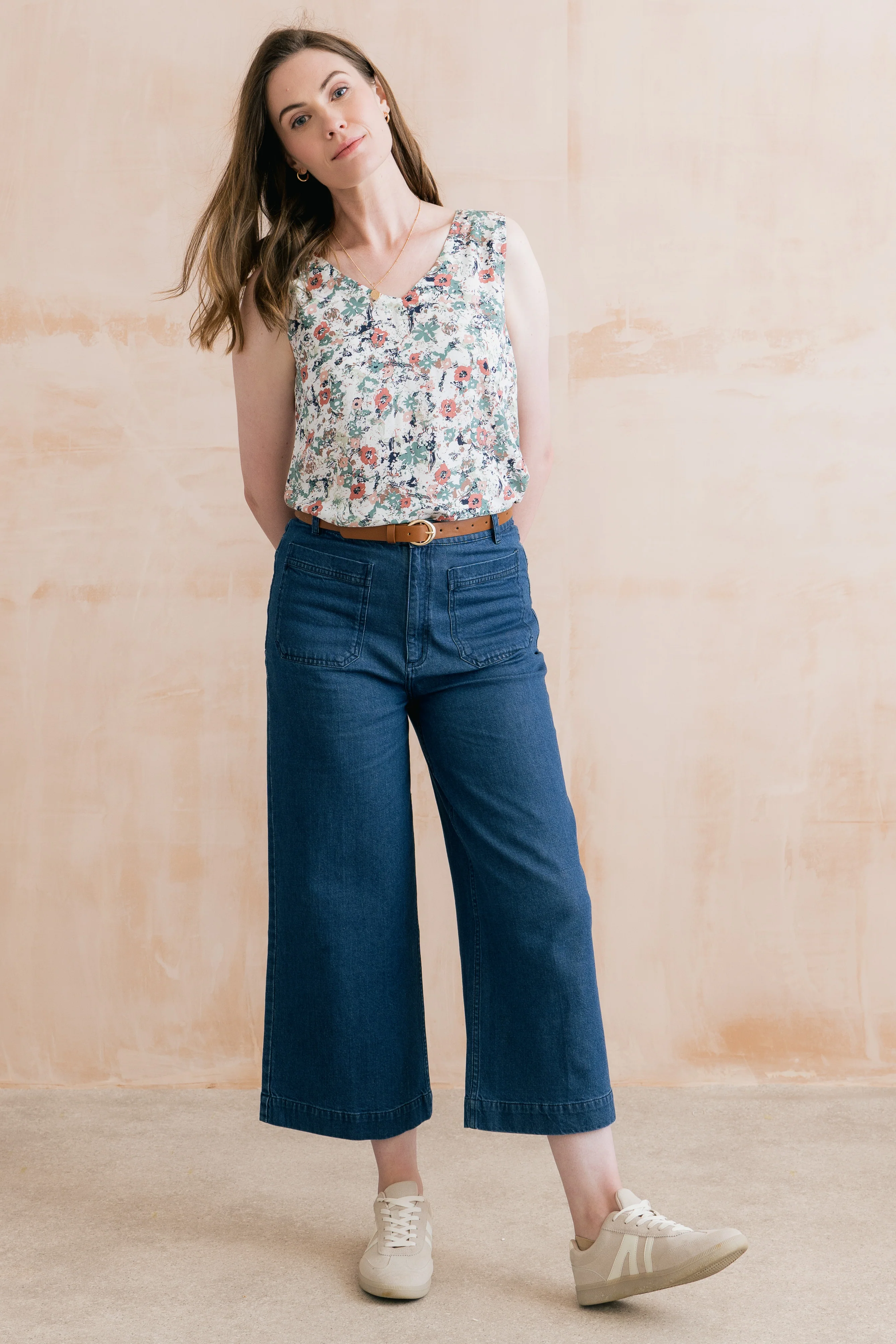 Sea Breeze Print Vest Ecru - Image 7