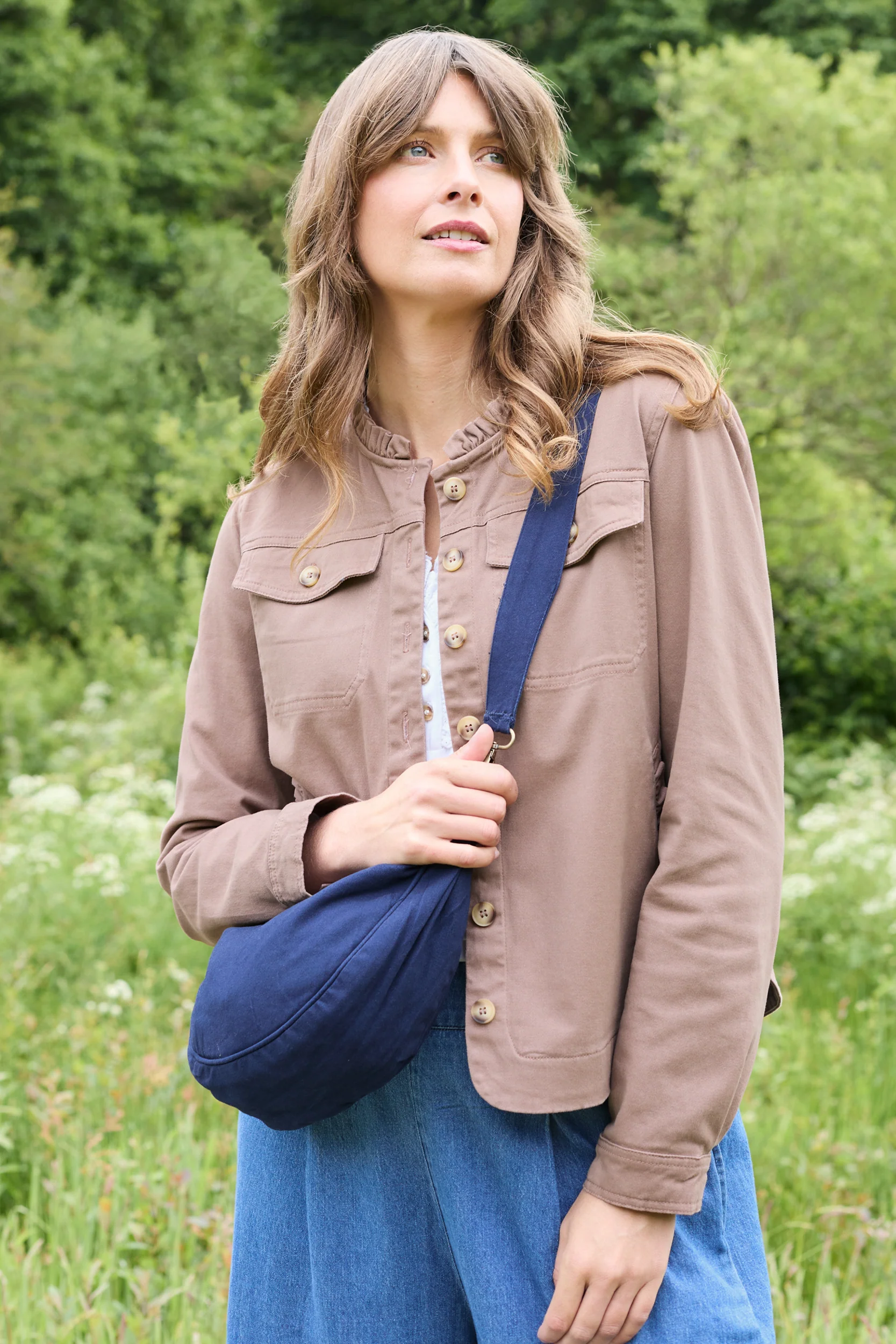 Seren Stretch Cotton Twill Jacket Mocha - Image 6