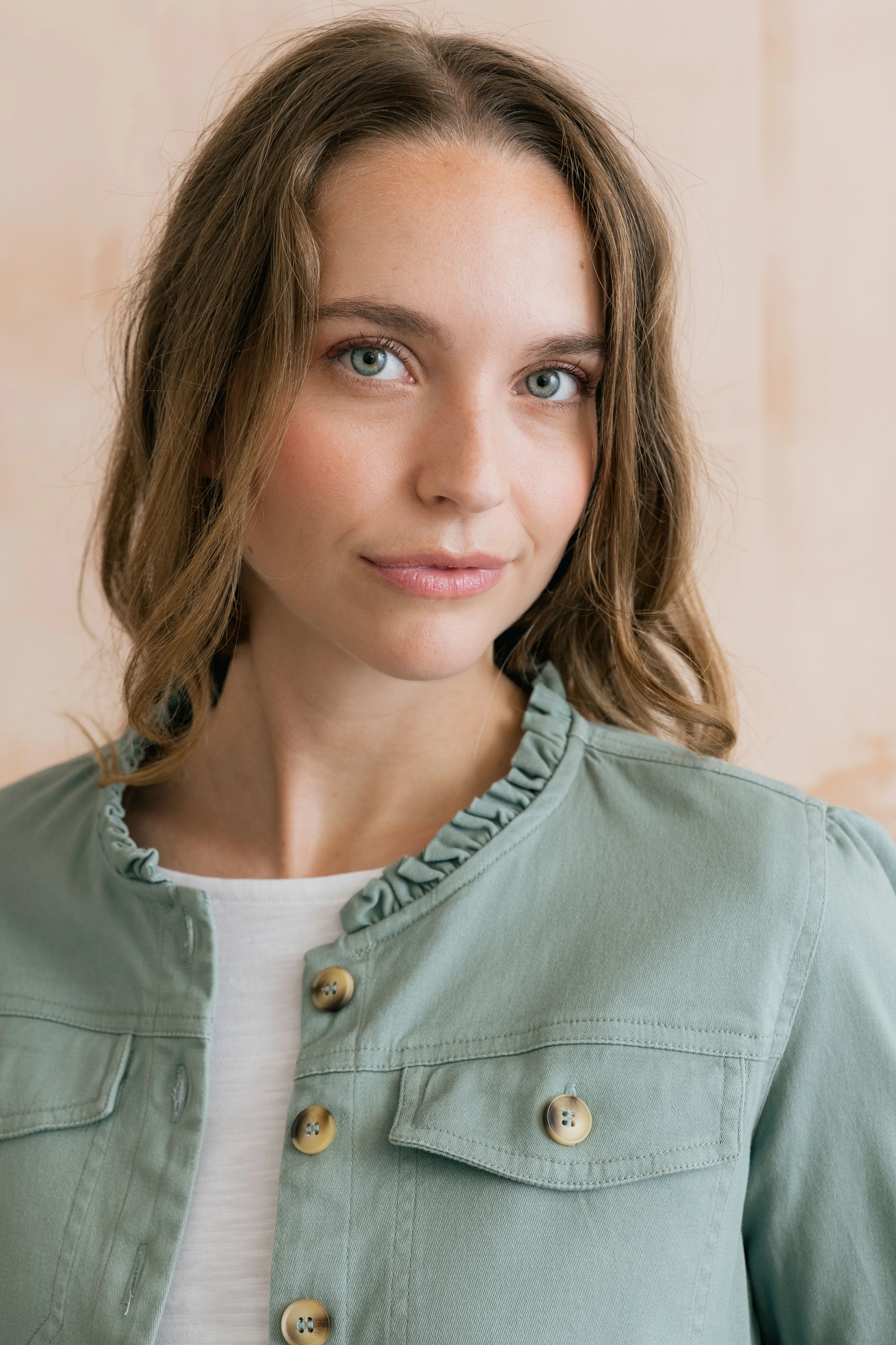 Seren Stretch Cotton Twill Jacket Silver Sage - Image 3
