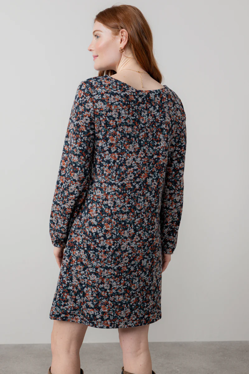 Spruce Ditsy Print Swing Dress Red - Image 4