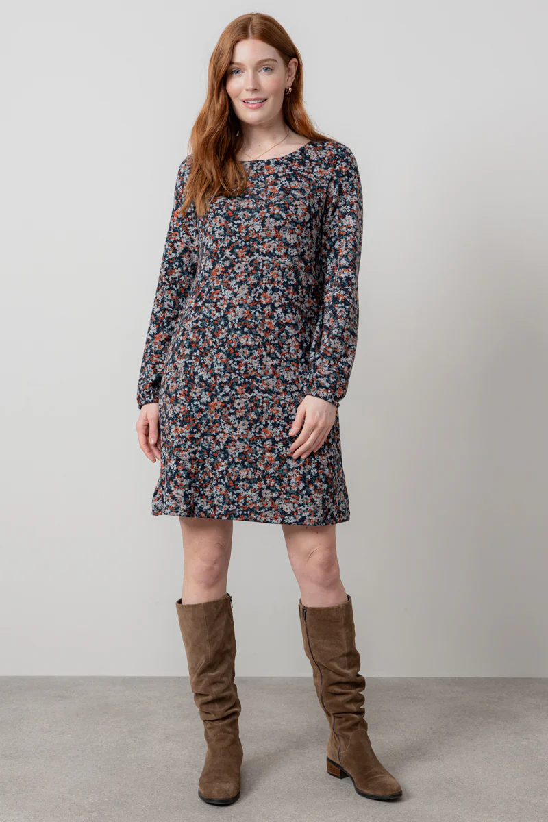 Spruce Ditsy Print Swing Dress Red - Image 5