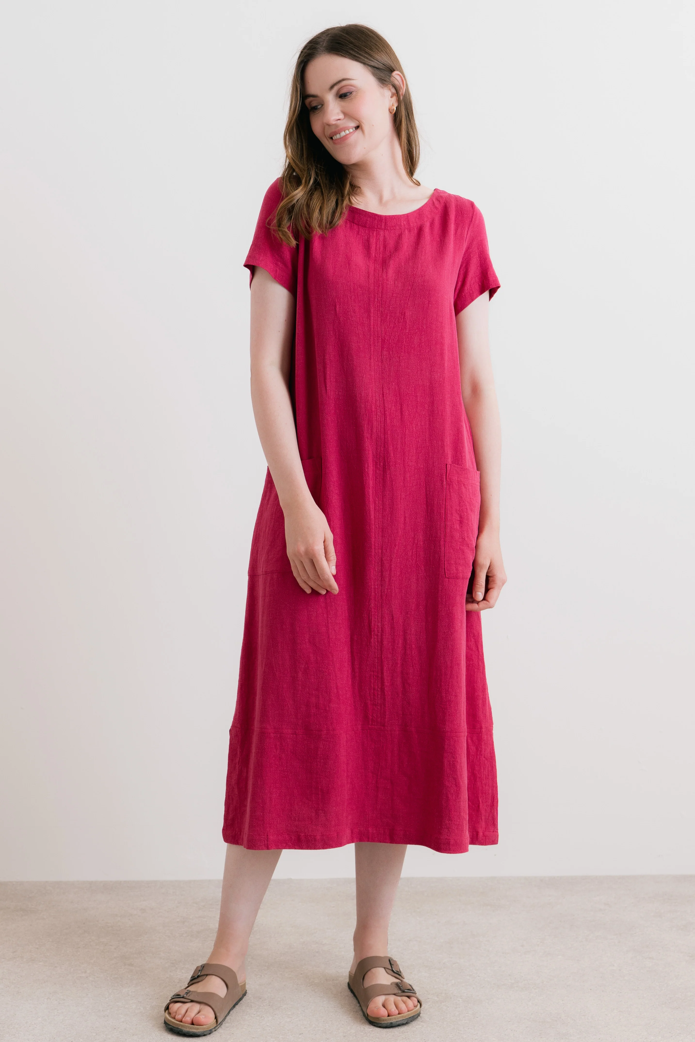 Summer Breeze Linen Blend Dress Boysenberry - Image 2
