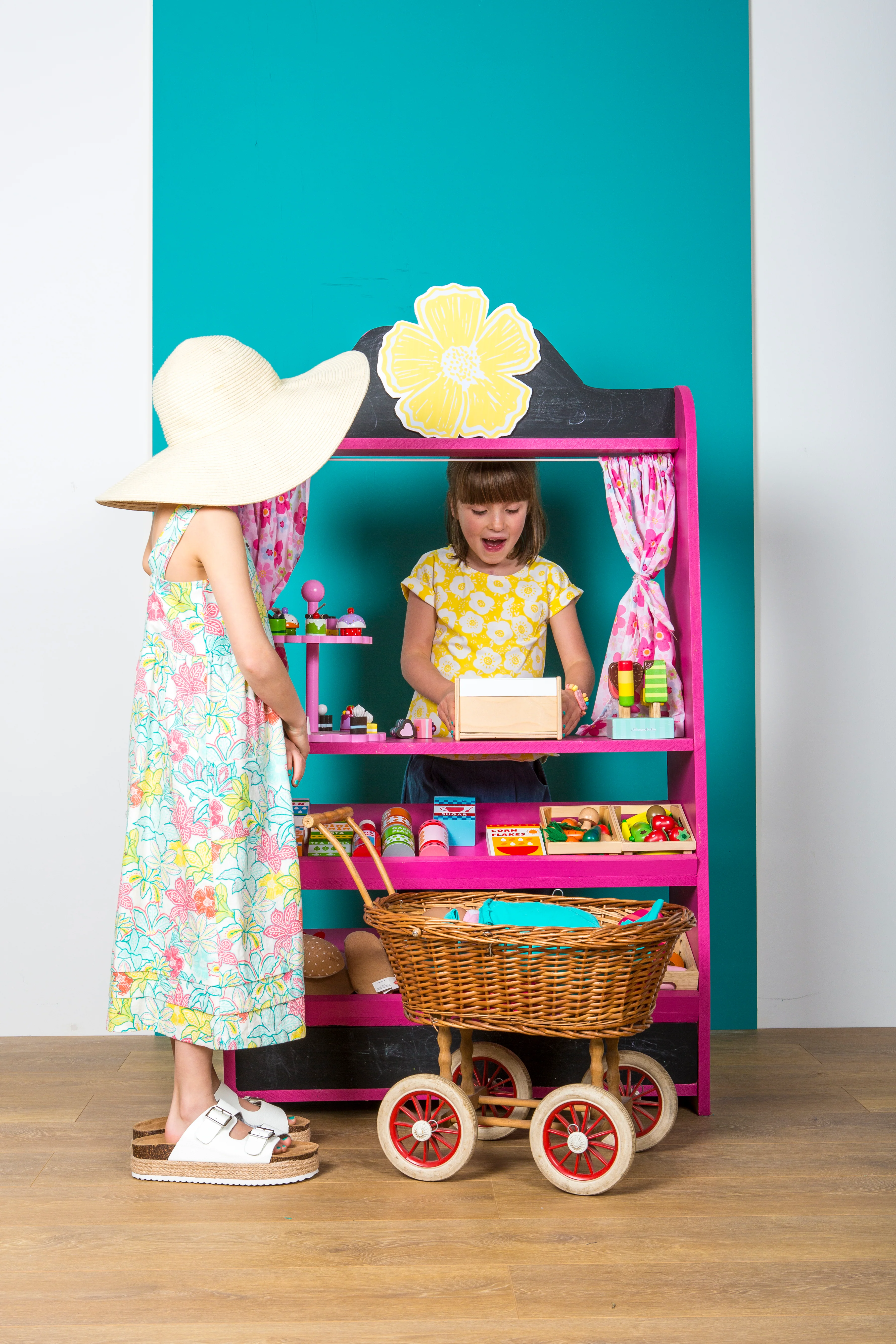Summer Button Through Tropical Floral Dress - Image 4
