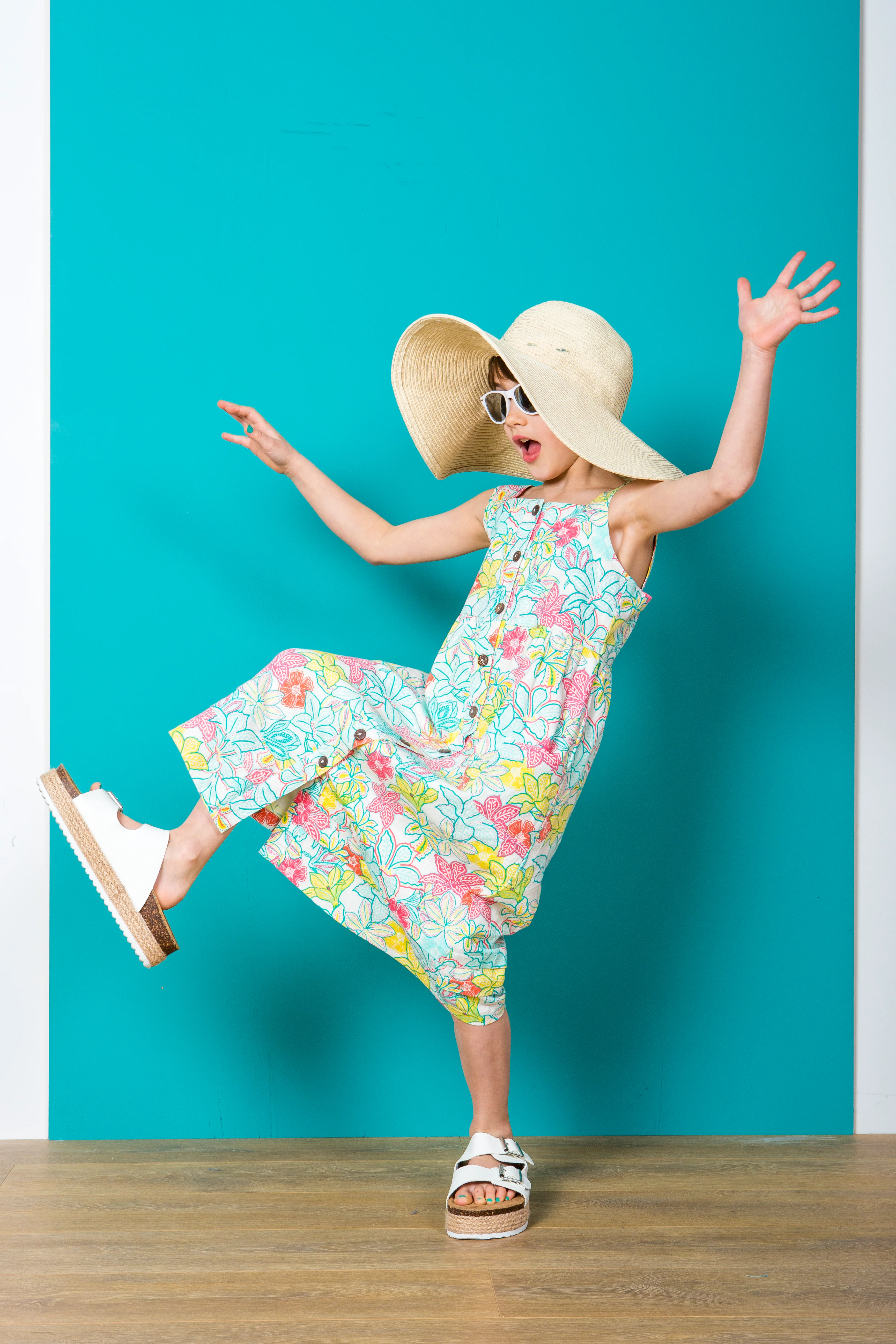 Summer Button Through Tropical Floral Dress - Image 5