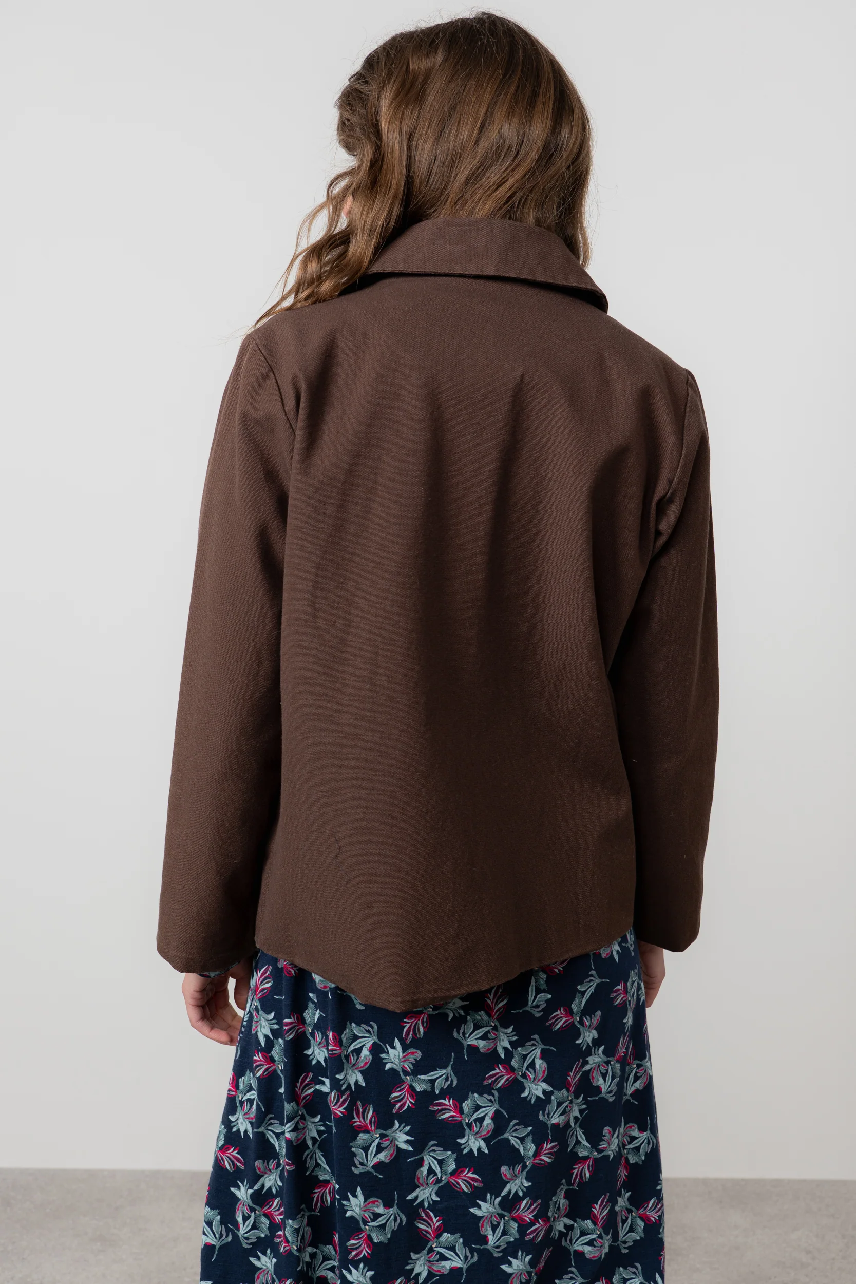 Sycamore Cotton Canvas Jacket Chocolate - Image 4