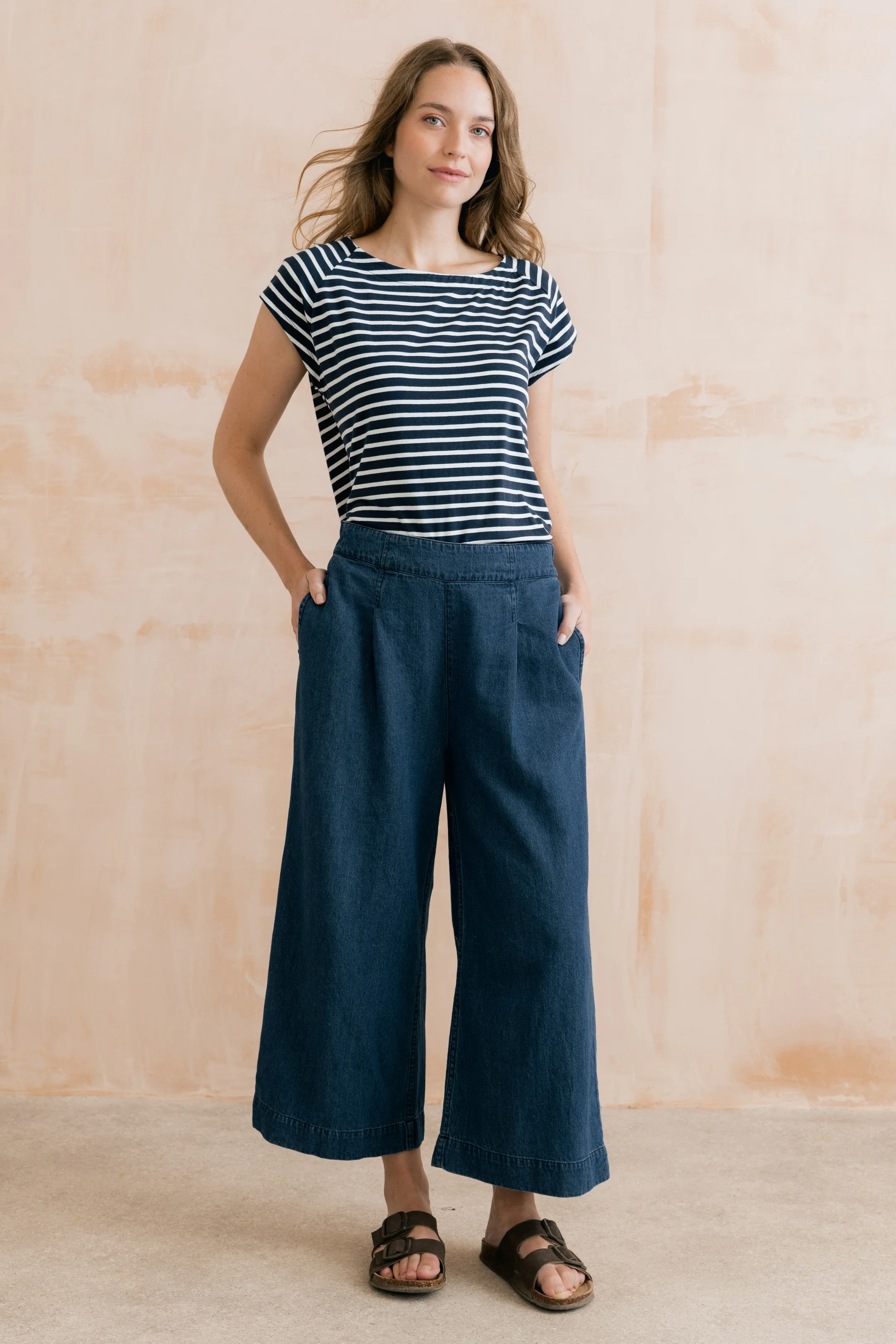 Tidal Navy Stripe T-Shirt - Image 3