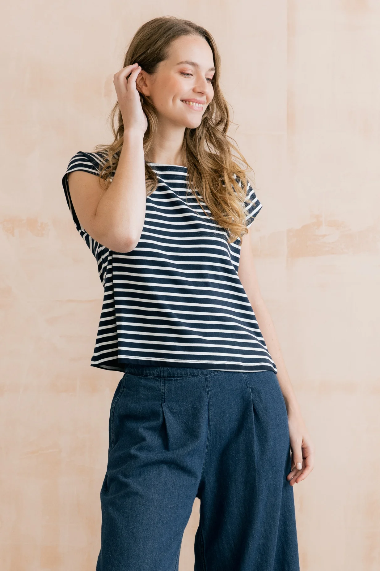 Tidal Navy Stripe T-Shirt - Image 6