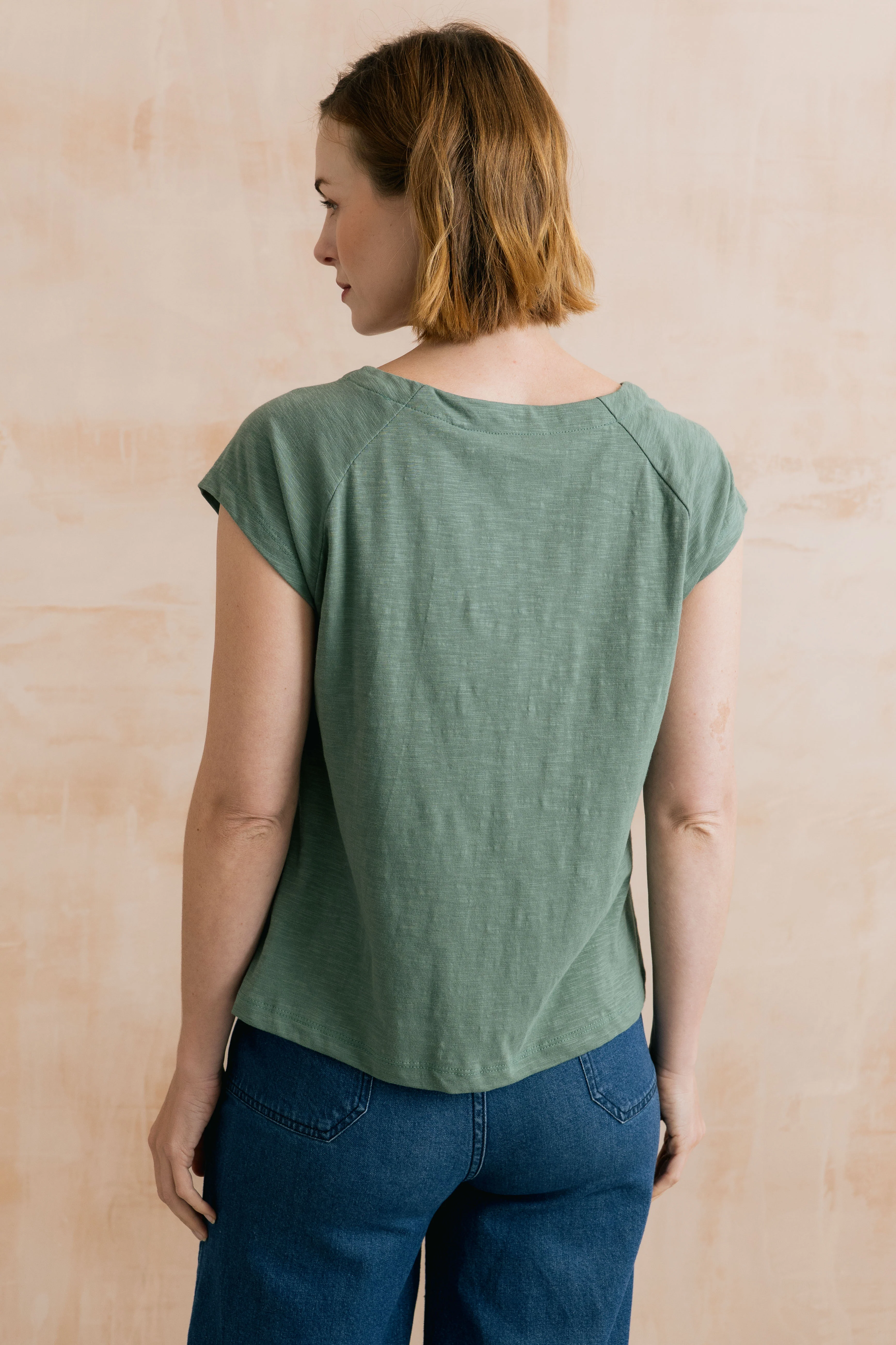 Tidal Organic Cotton T-Shirt Laurel Green - Image 5