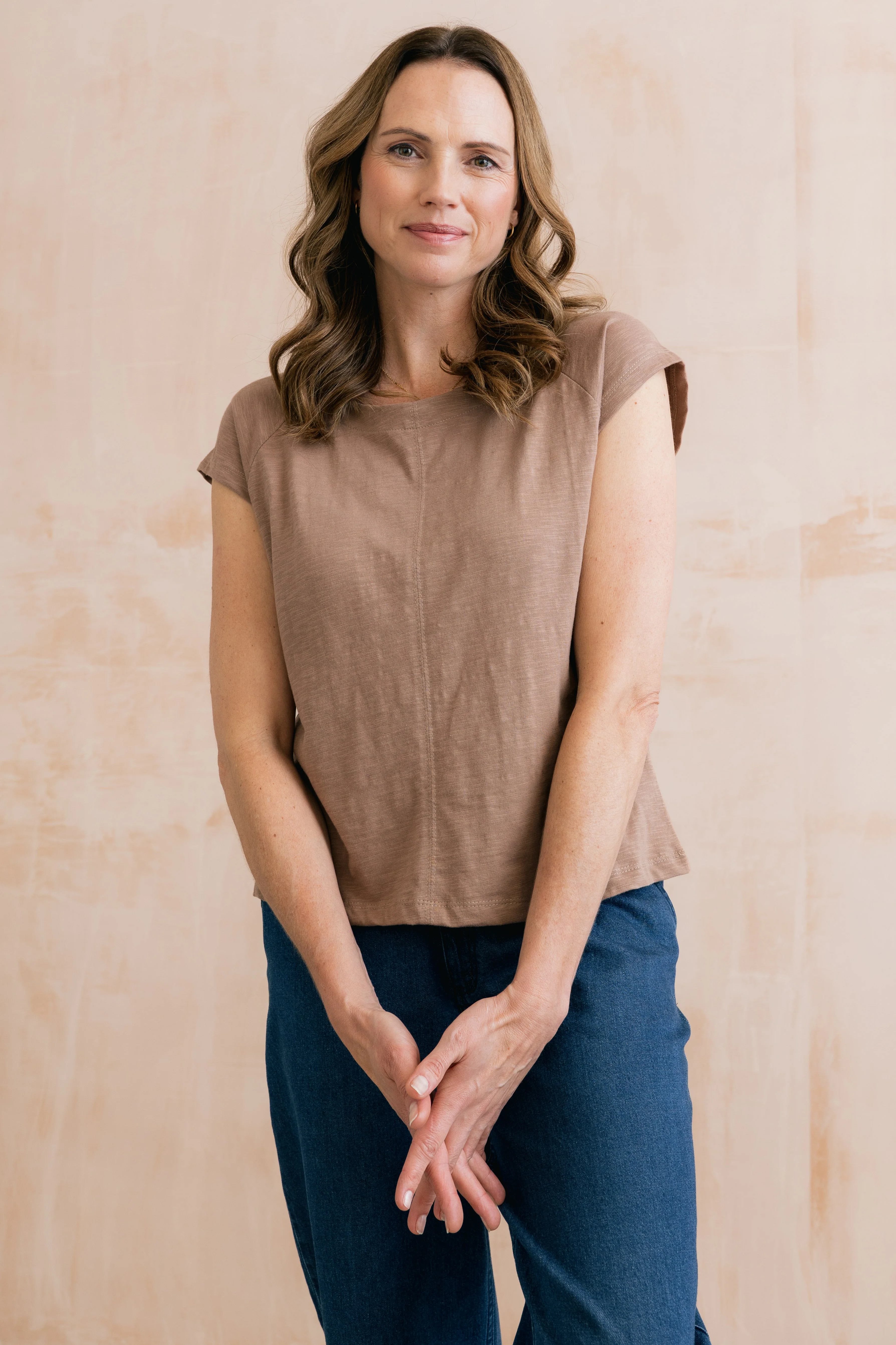 Tidal Organic Cotton T-Shirt Mocha - Image 4