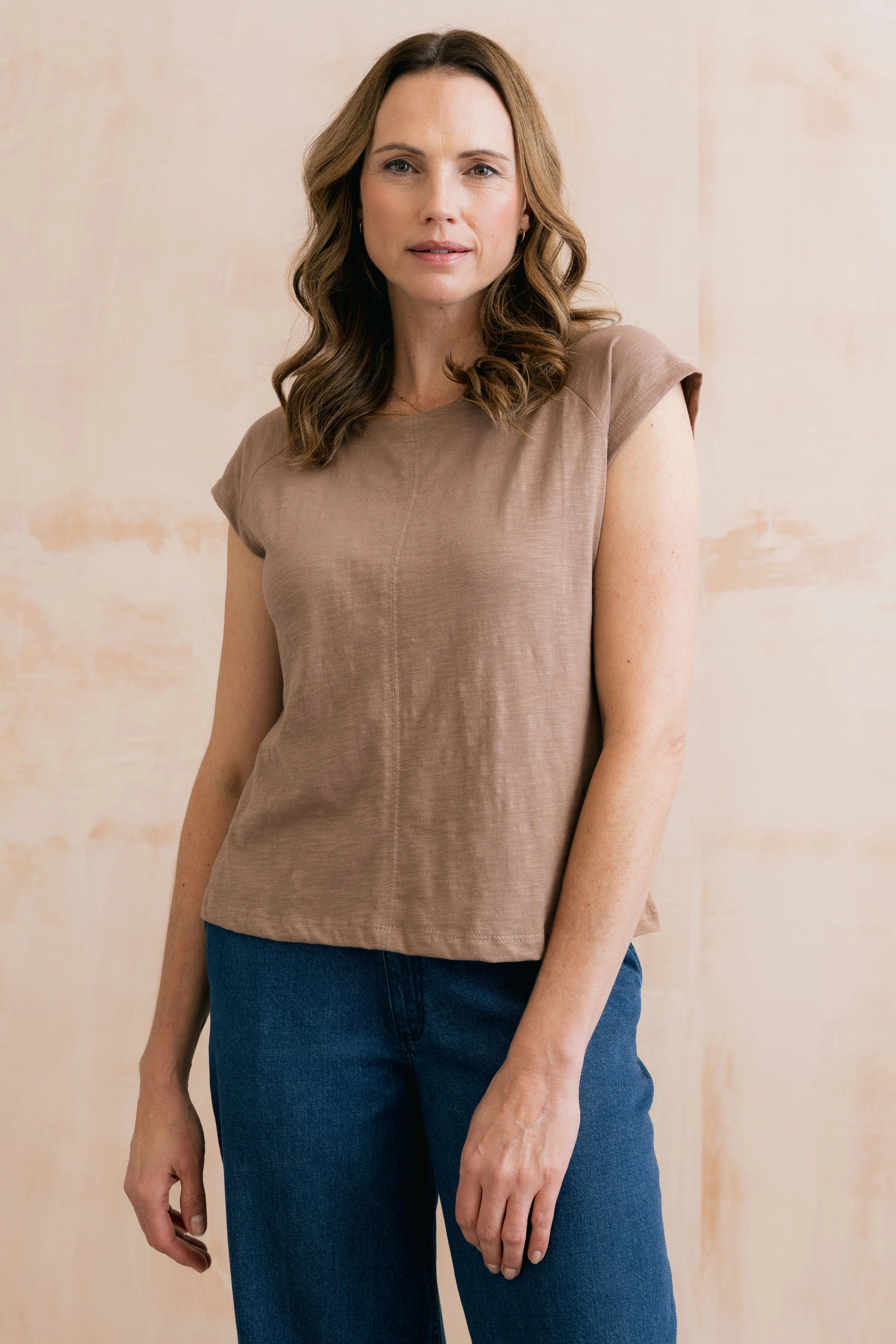 Tidal Organic Cotton T-Shirt Mocha - Image 6