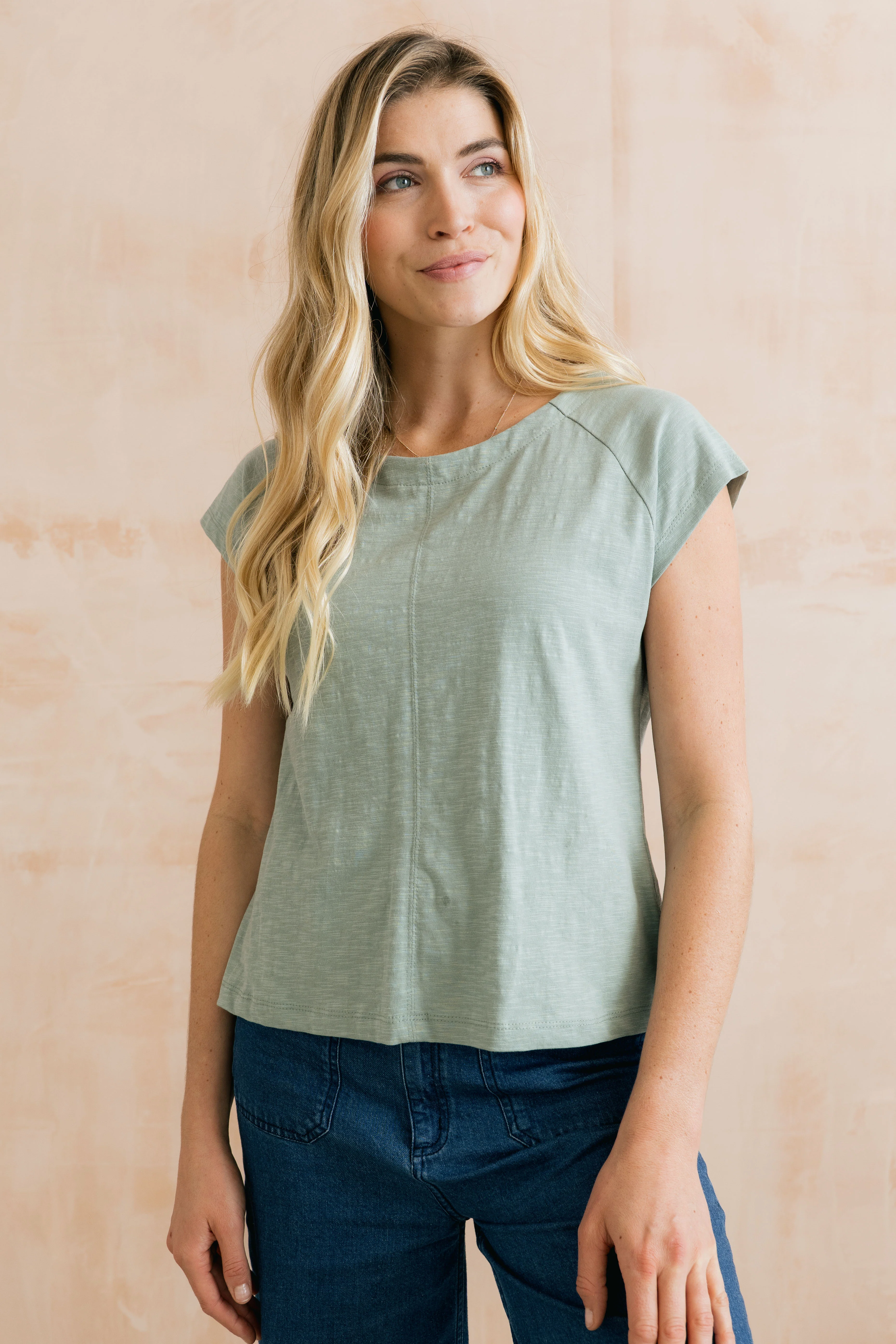 Tidal Organic Cotton T-Shirt Silver Sage - Image 2