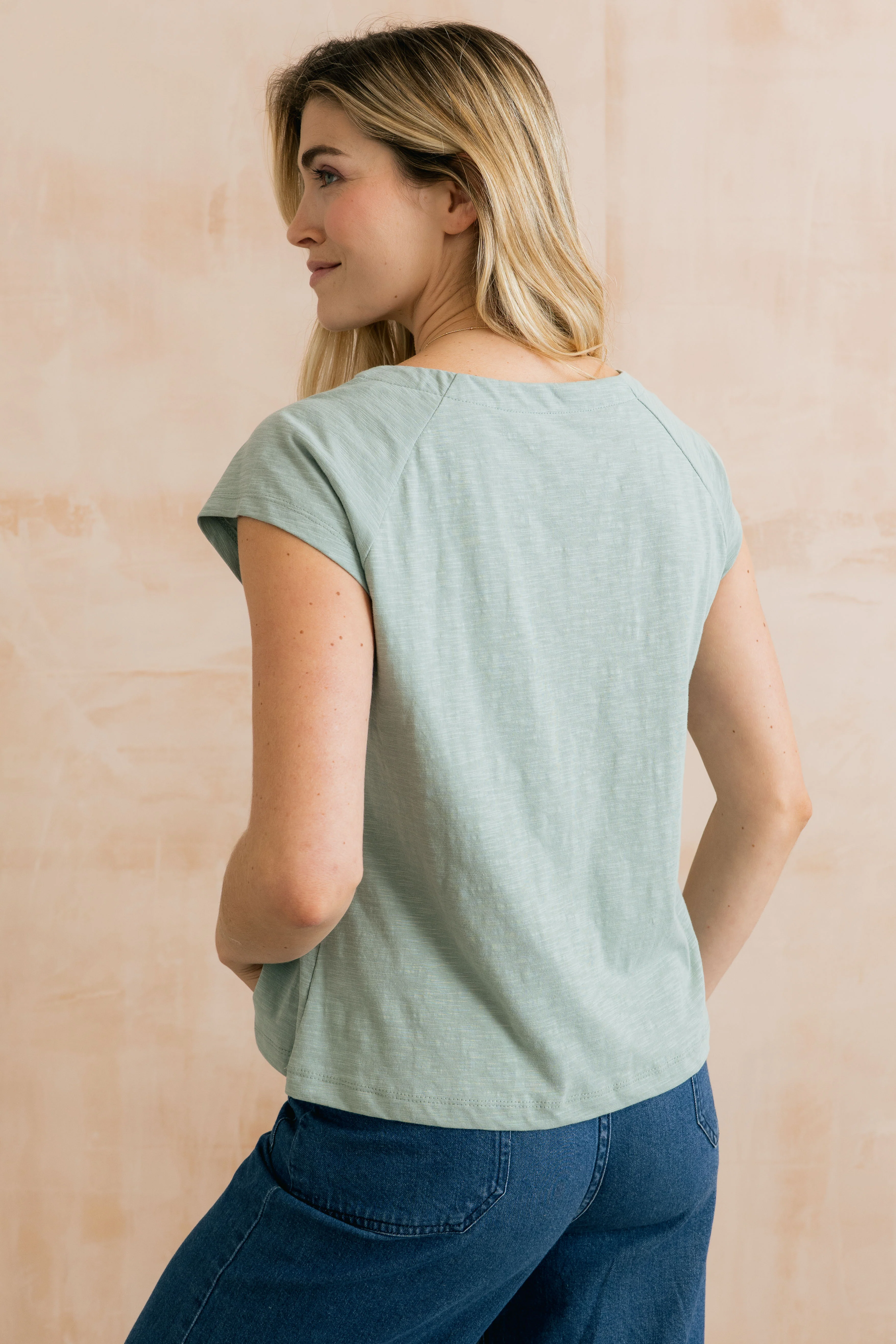 Tidal Organic Cotton T-Shirt Silver Sage - Image 4