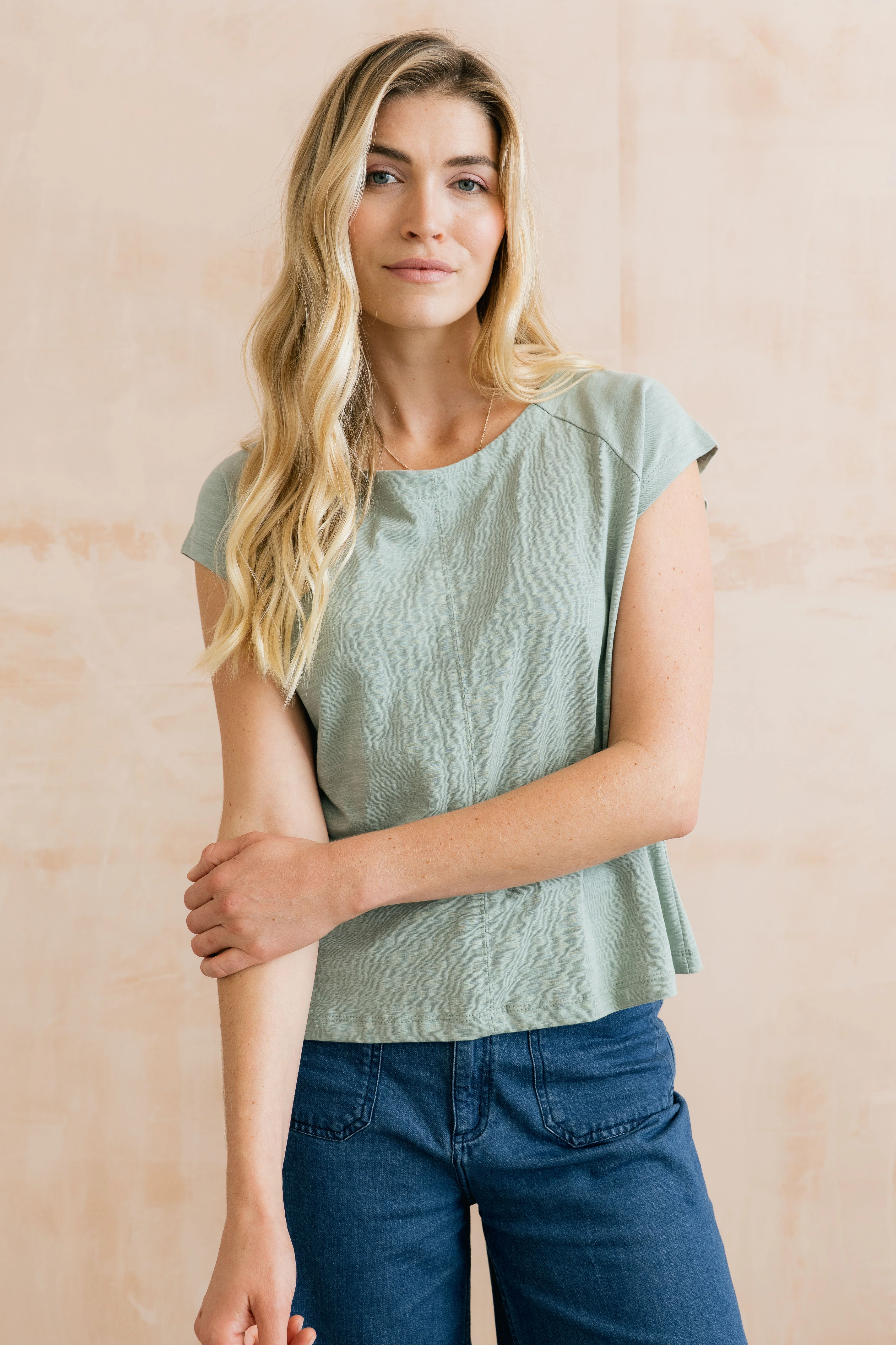 Tidal Organic Cotton T-Shirt Silver Sage - Image 5