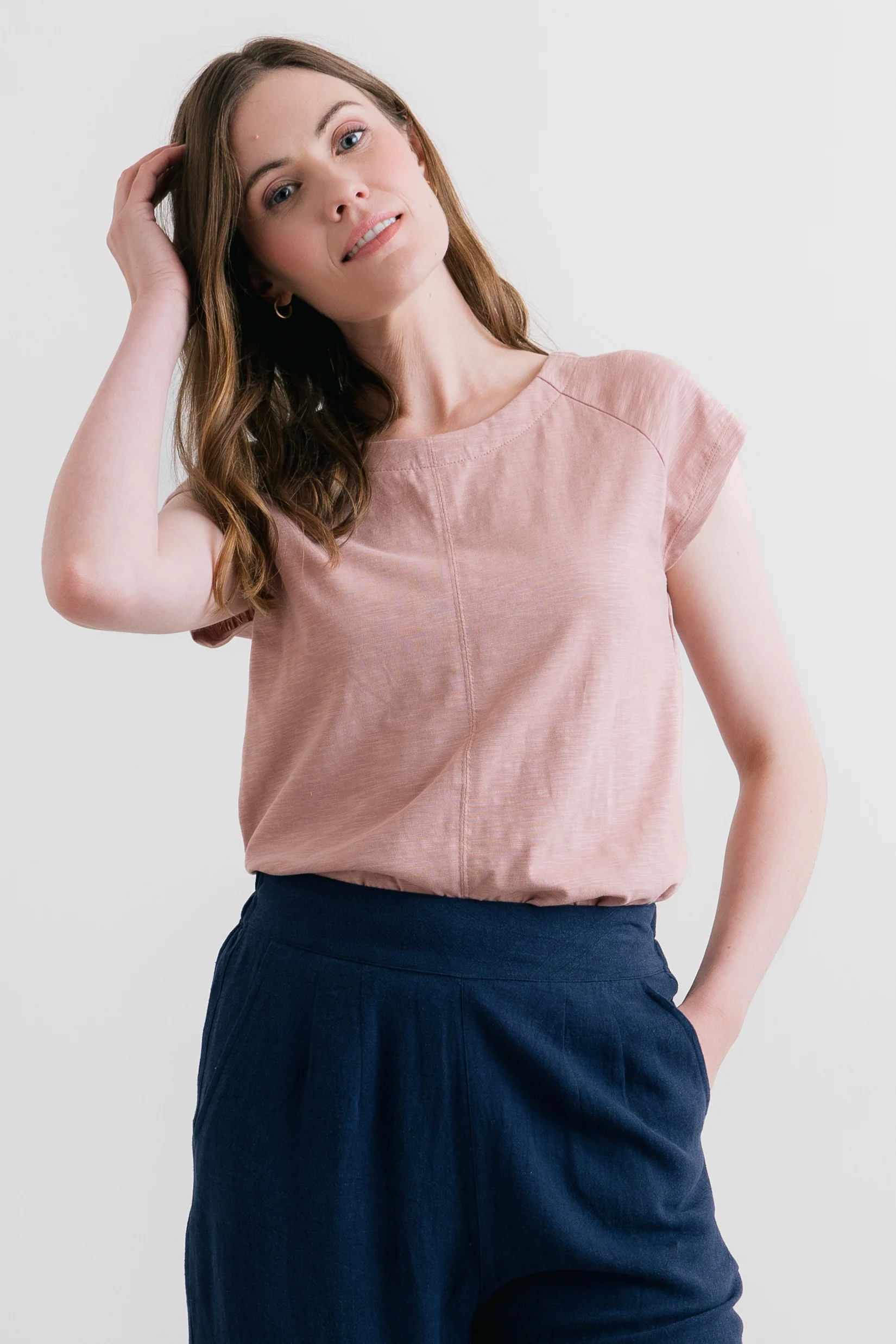 Tidal Organic Cotton T-Shirt Soft Pink - Image 2