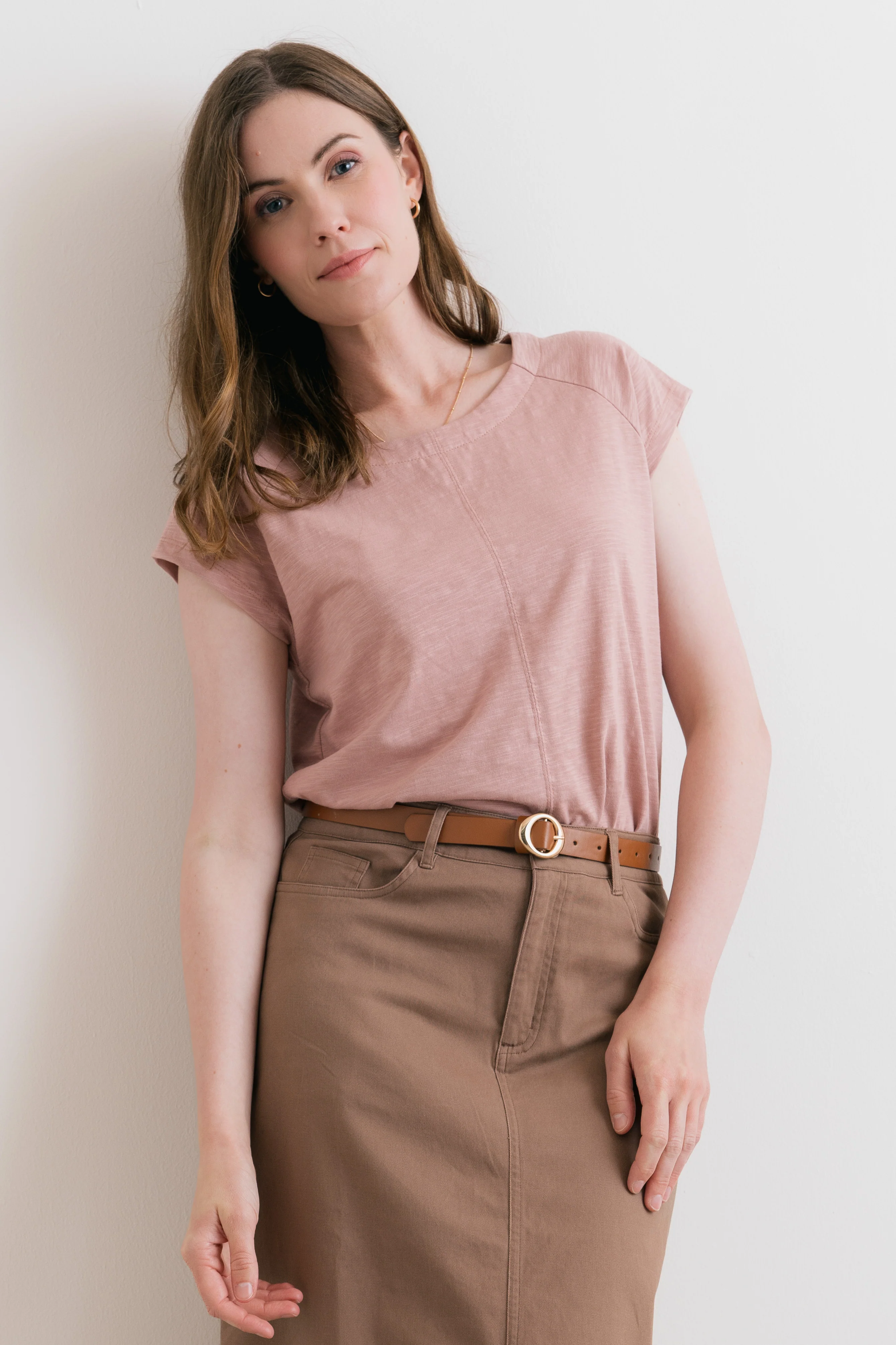 Tidal Organic Cotton T-Shirt Soft Pink - Image 4