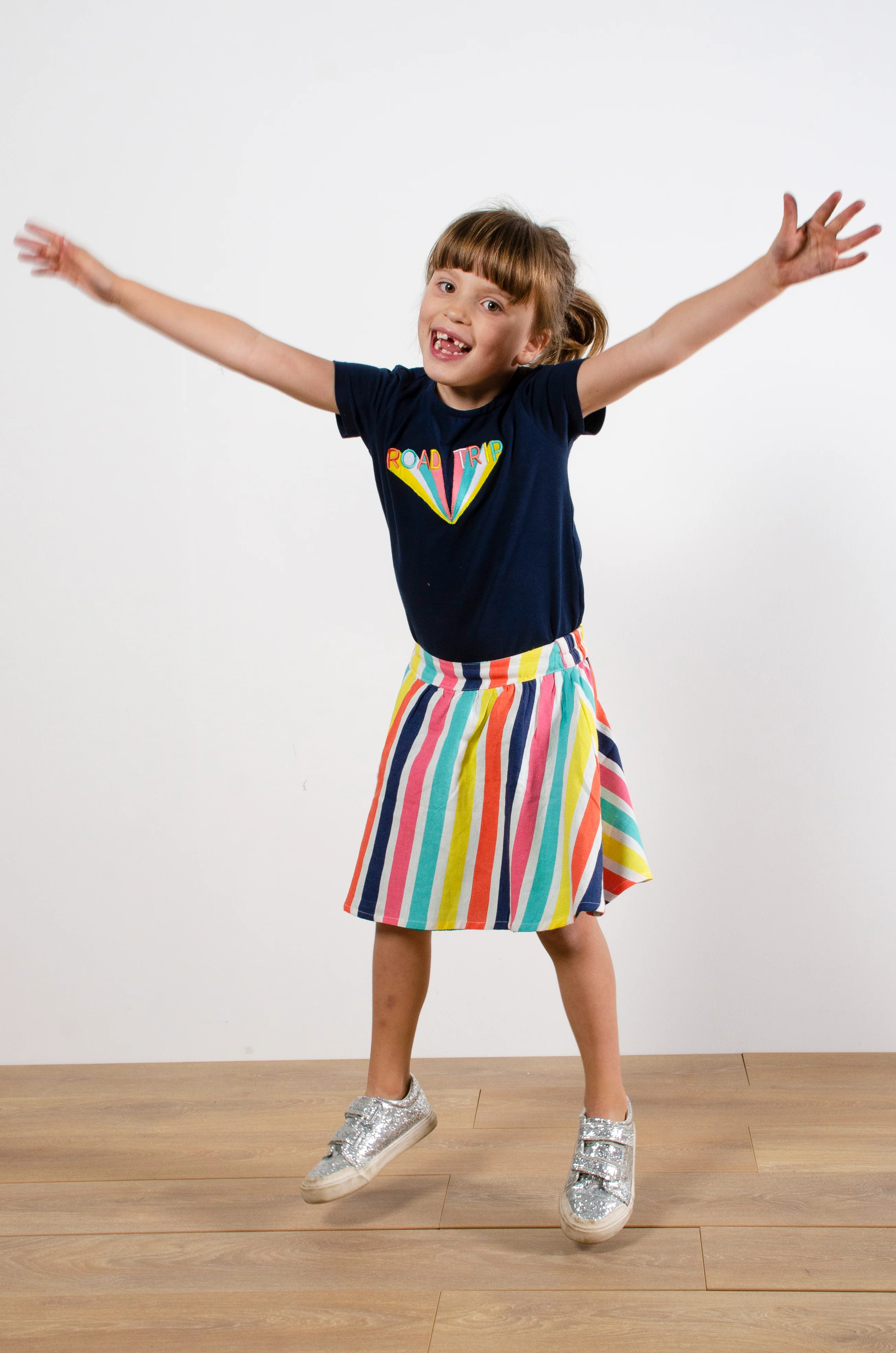 Twirl Multicoloured Stripe Skirt - Image 3