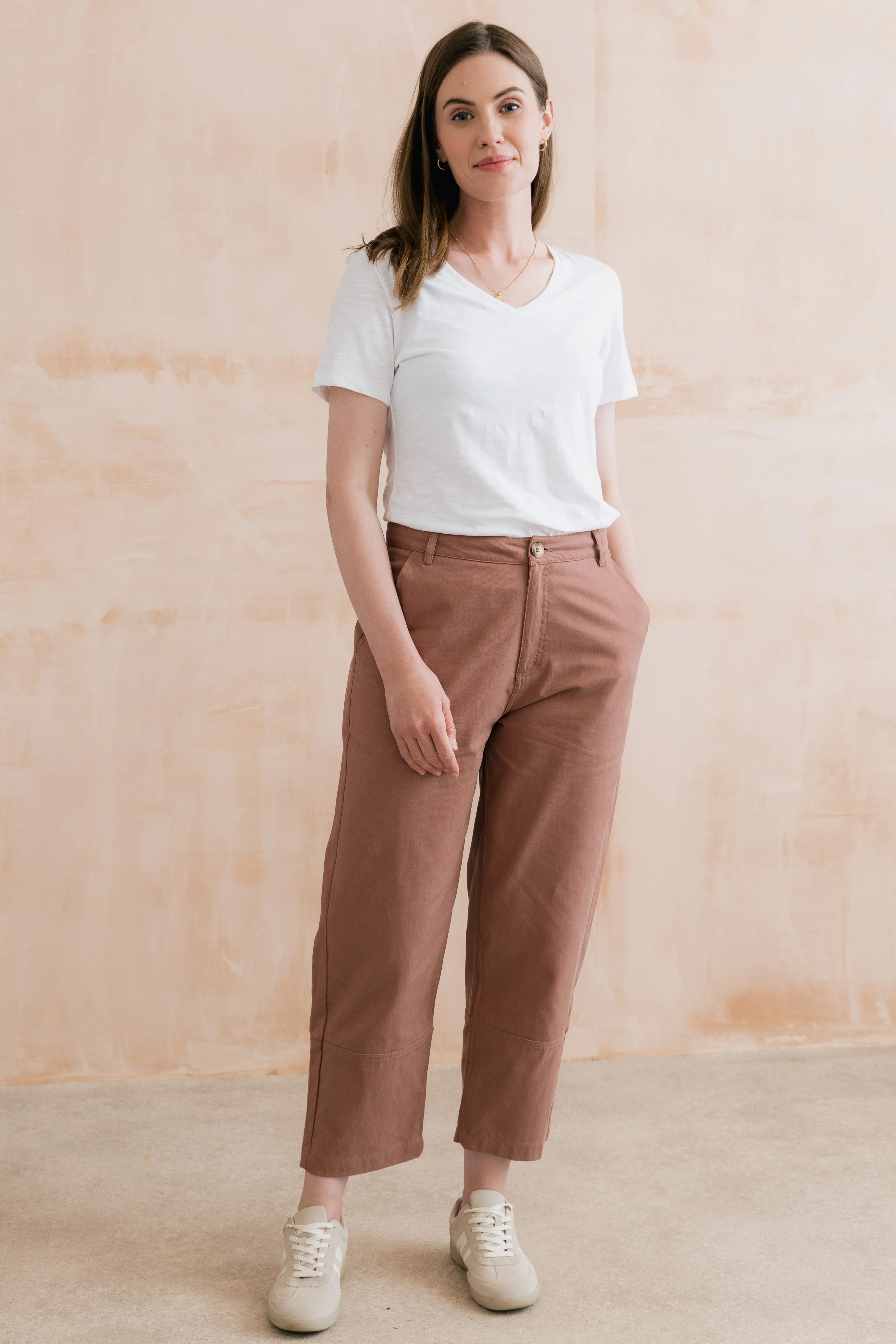Victoria Organic Cotton V-Neck T-Shirt White - Image 6