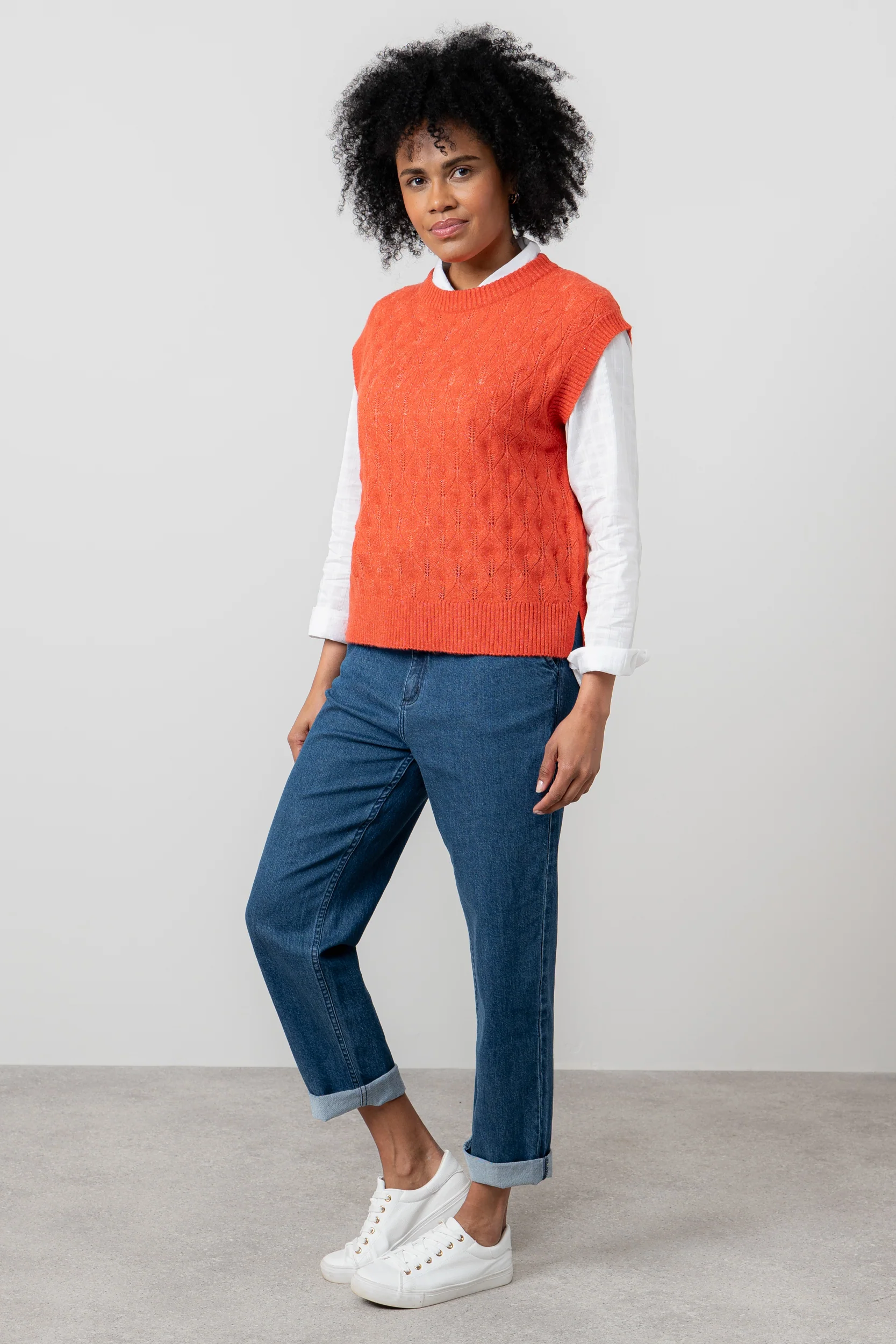 Wallace Pointelle Knit Tank Red - Image 6