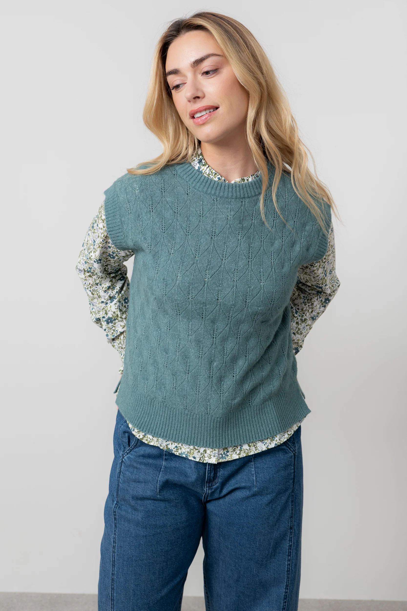 Wallace Pointelle Knit Tank Sea Mist - Image 3